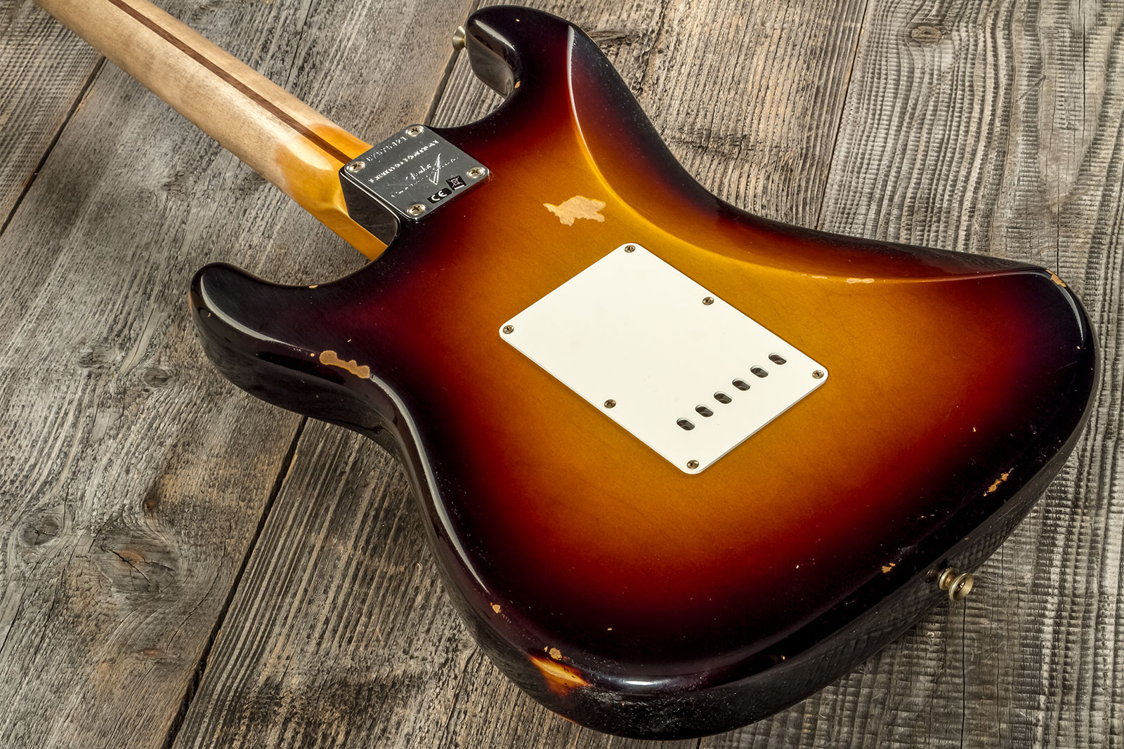 Fender Custom Shop Strat 1957 3s Trem Mn #cz575421 - Relic 2-color Sunburst - E-Gitarre in Str-Form - Variation 5