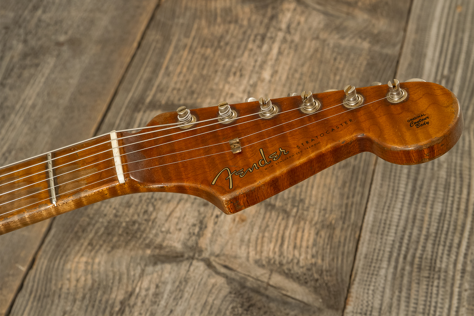 Fender Custom Shop Strat 1957 Masterbuilt D.wilson 3s Trem Mn #cz578116 - Relic Bronze - E-Gitarre in Str-Form - Variation 6