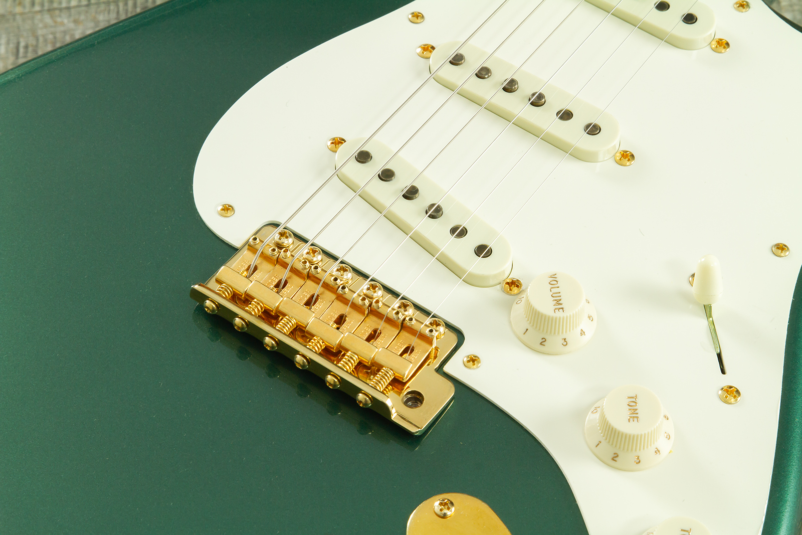 Fender Custom Shop Strat 1957 Vintage Custom 3s Trem Mn #r145062 - Time Capsule Sherwood Green Metallic - E-Gitarre in Str-Form - Variation 6