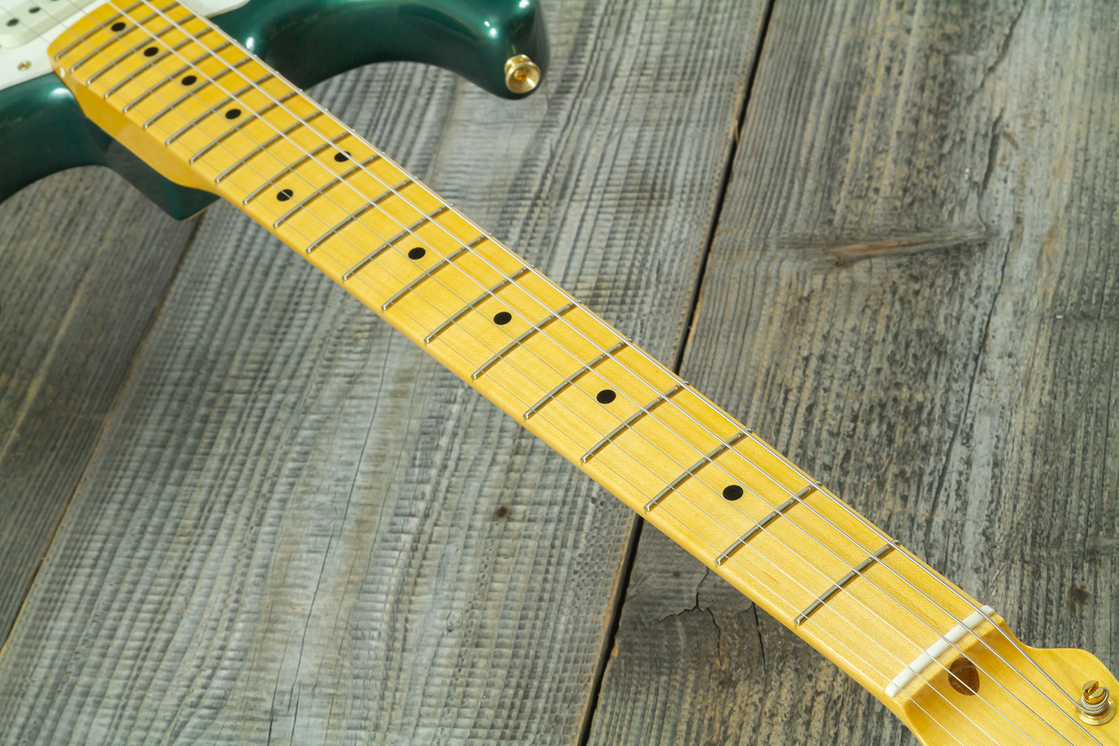 Fender Custom Shop Strat 1957 Vintage Custom 3s Trem Mn #r145062 - Time Capsule Sherwood Green Metallic - E-Gitarre in Str-Form - Variation 7