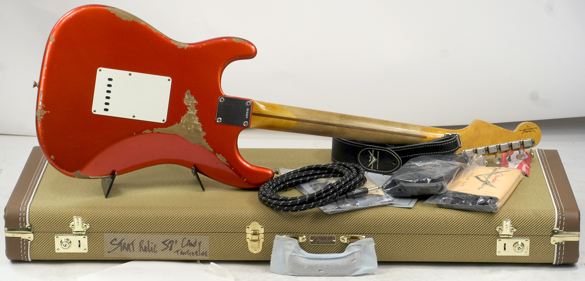 Fender Custom Shop Strat 1958 Mn R84229 - Heavy Relic, Candy Tangerine - E-Gitarre in Str-Form - Variation 1