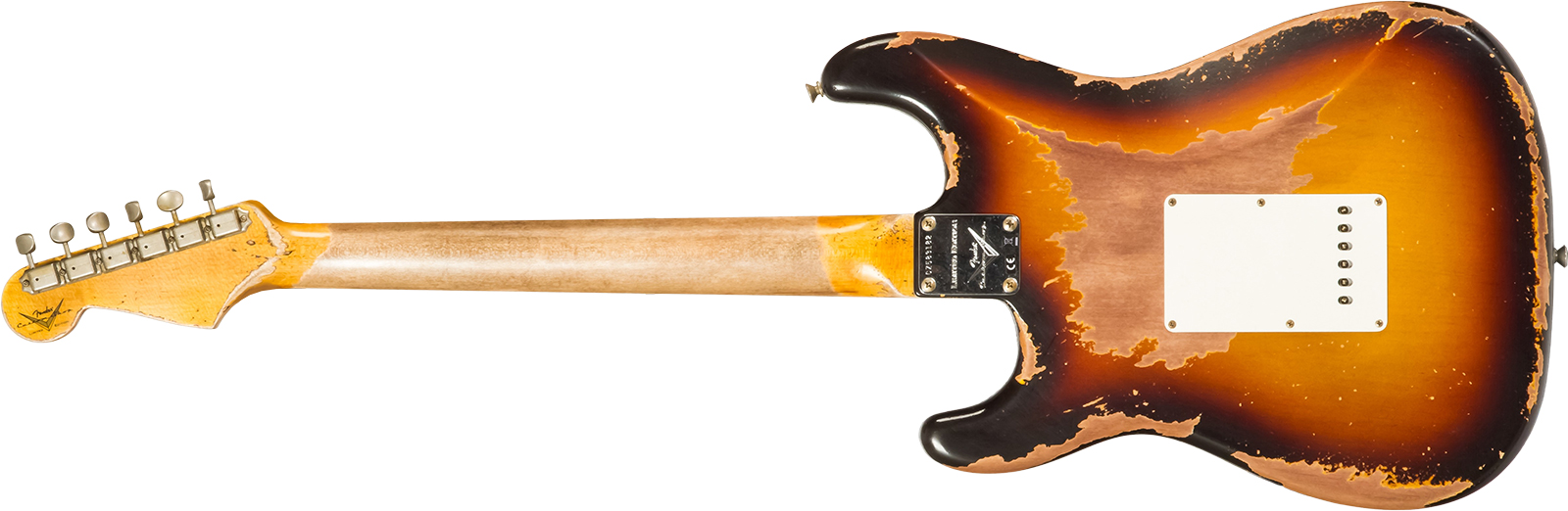 Fender Custom Shop Strat 1959 3s Trem #cz583182 - Super Heavy Relic Chocolate 3-color Sunburst - E-Gitarre in Str-Form - Variation 1