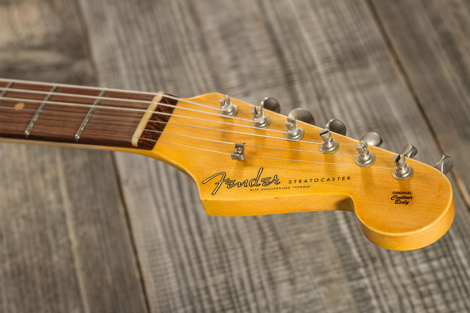 Fender Custom Shop Strat 1959 3s Trem Rw #cz569772 - Journeyman Relic Aged Fiesta Red - E-Gitarre in Str-Form - Variation 6