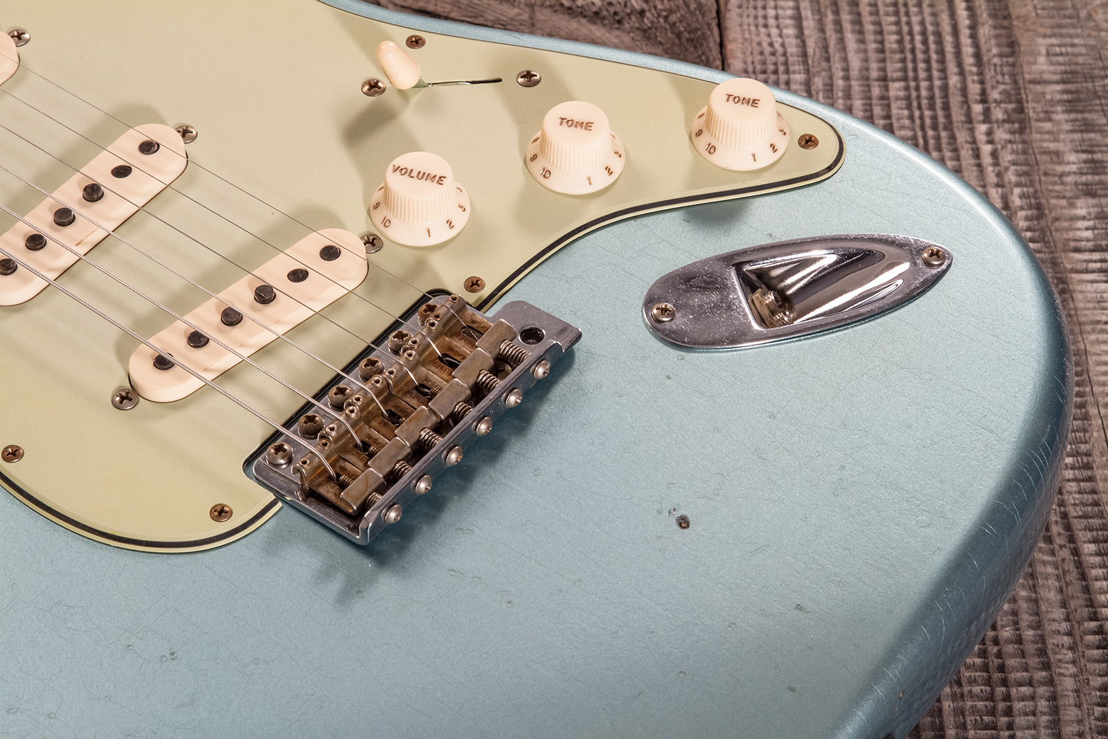 Fender Custom Shop Strat 1959 3s Trem Rw #cz570883 - Journeyman Relic Teal Green Metallic - E-Gitarre in Str-Form - Variation 4
