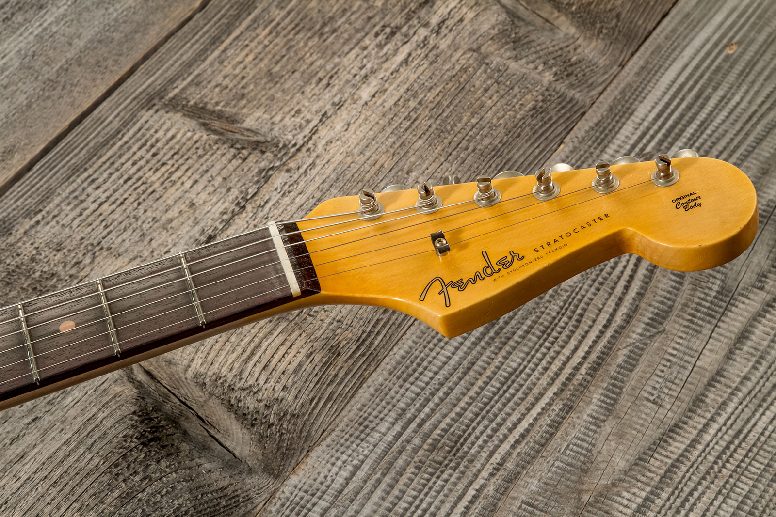 Fender Custom Shop Strat 1959 3s Trem Rw #cz571088 - Journeyman Relic Aged Fiesta Red - E-Gitarre in Str-Form - Variation 7