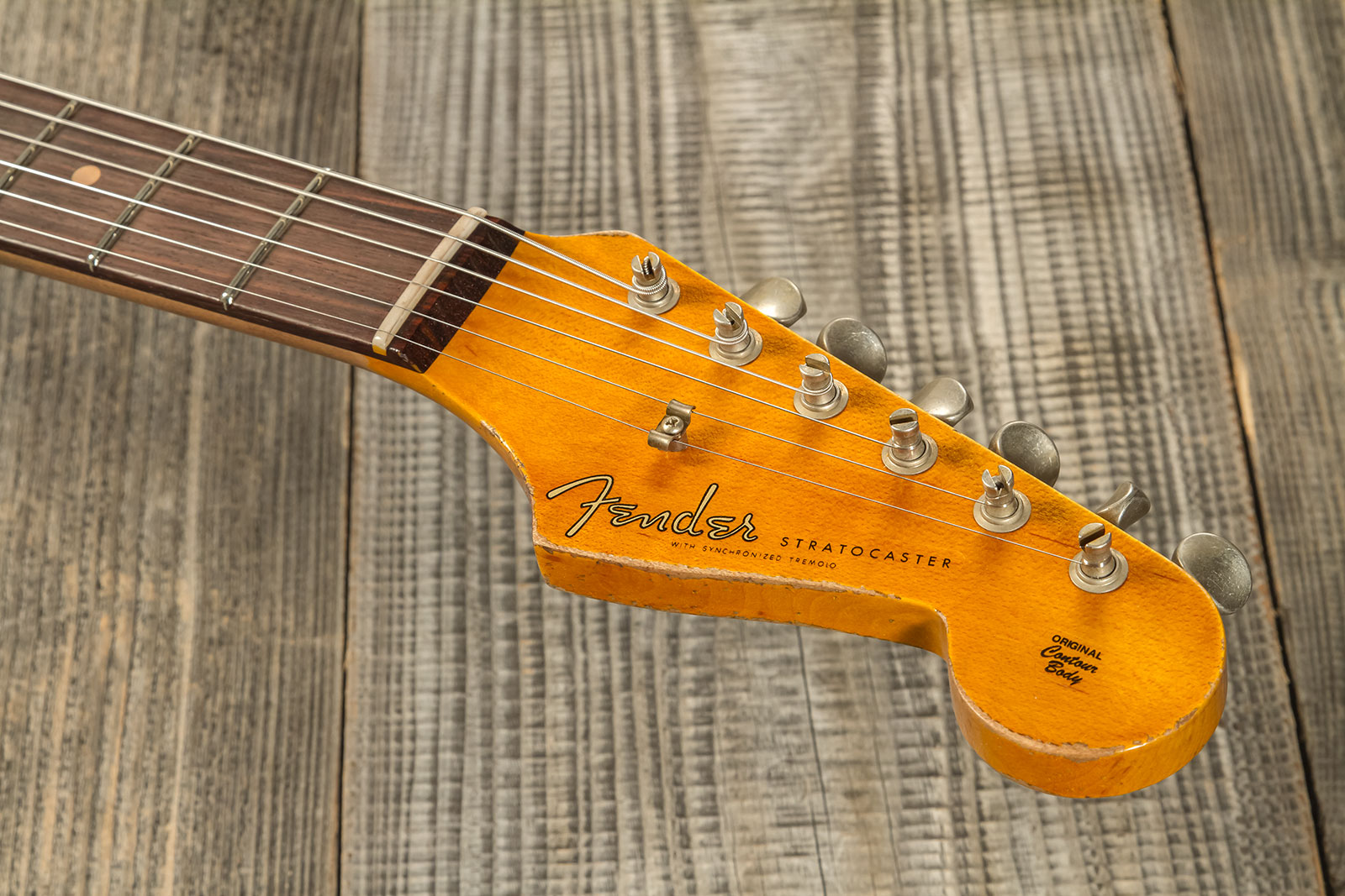 Fender Custom Shop Strat 1959 3s Trem Rw #cz571958 - Super Heavy Relic Aged Chocolate 3-color Sunburst - E-Gitarre in Str-Form - Variation 8