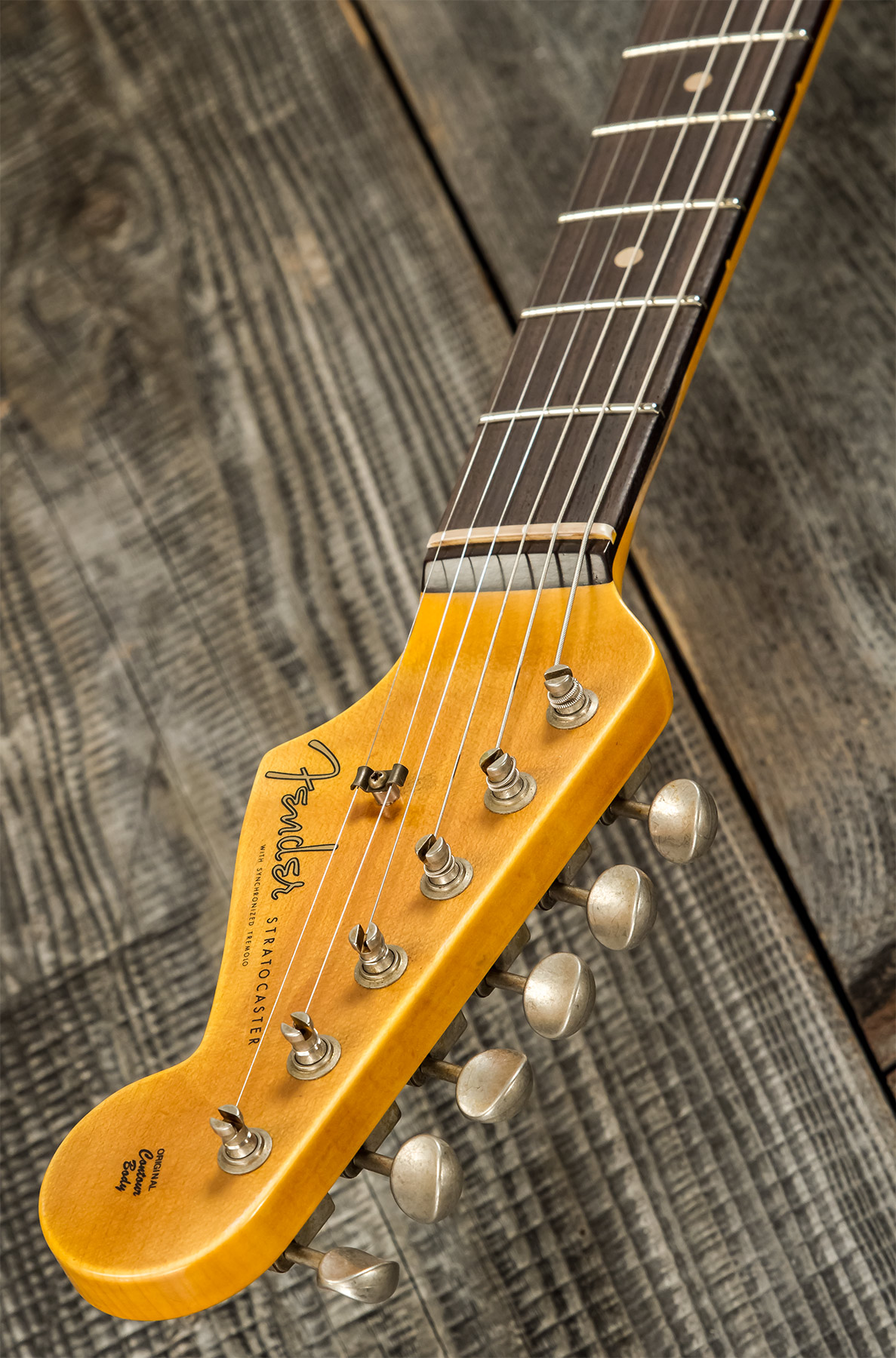 Fender Custom Shop Strat 1959 3s Trem Rw #r117661 - Relic 2-color Sunburst - E-Gitarre in Str-Form - Variation 9