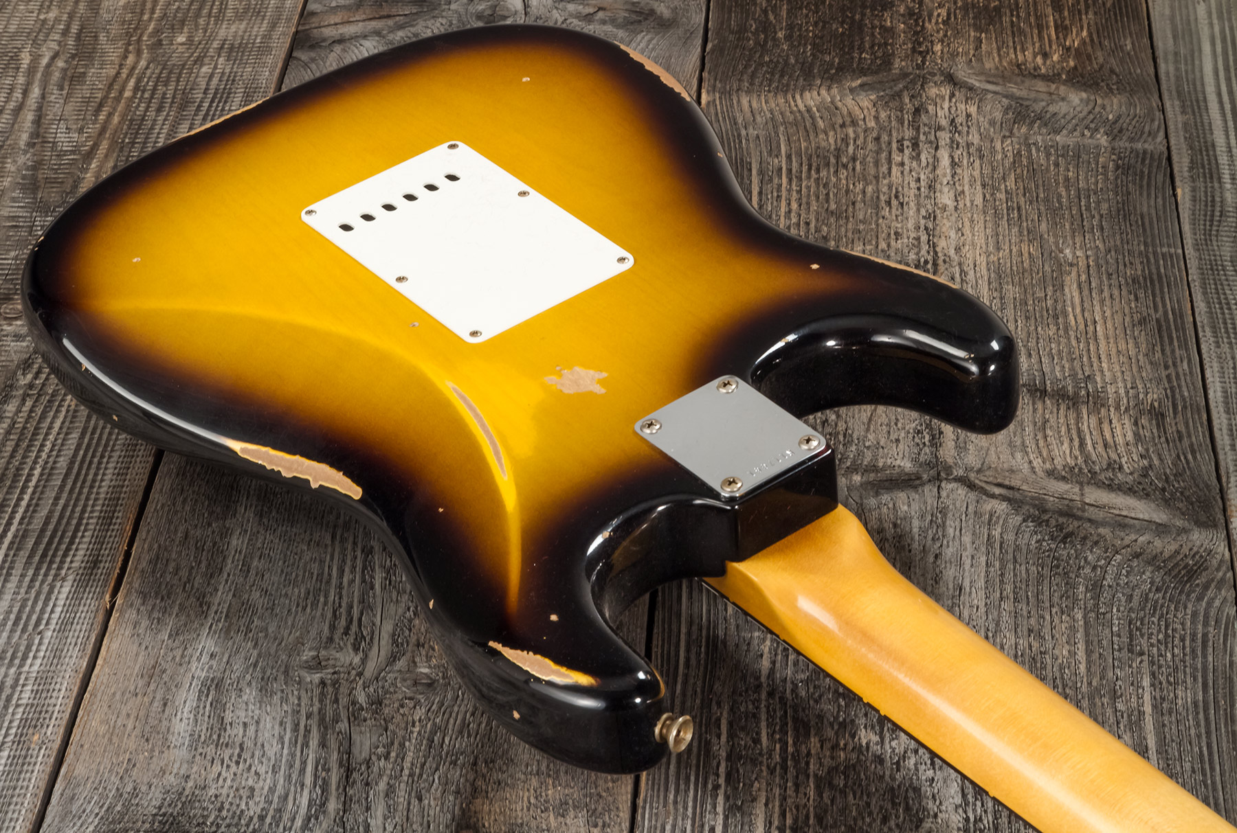 Fender Custom Shop Strat 1959 3s Trem Rw #r117661 - Relic 2-color Sunburst - E-Gitarre in Str-Form - Variation 4