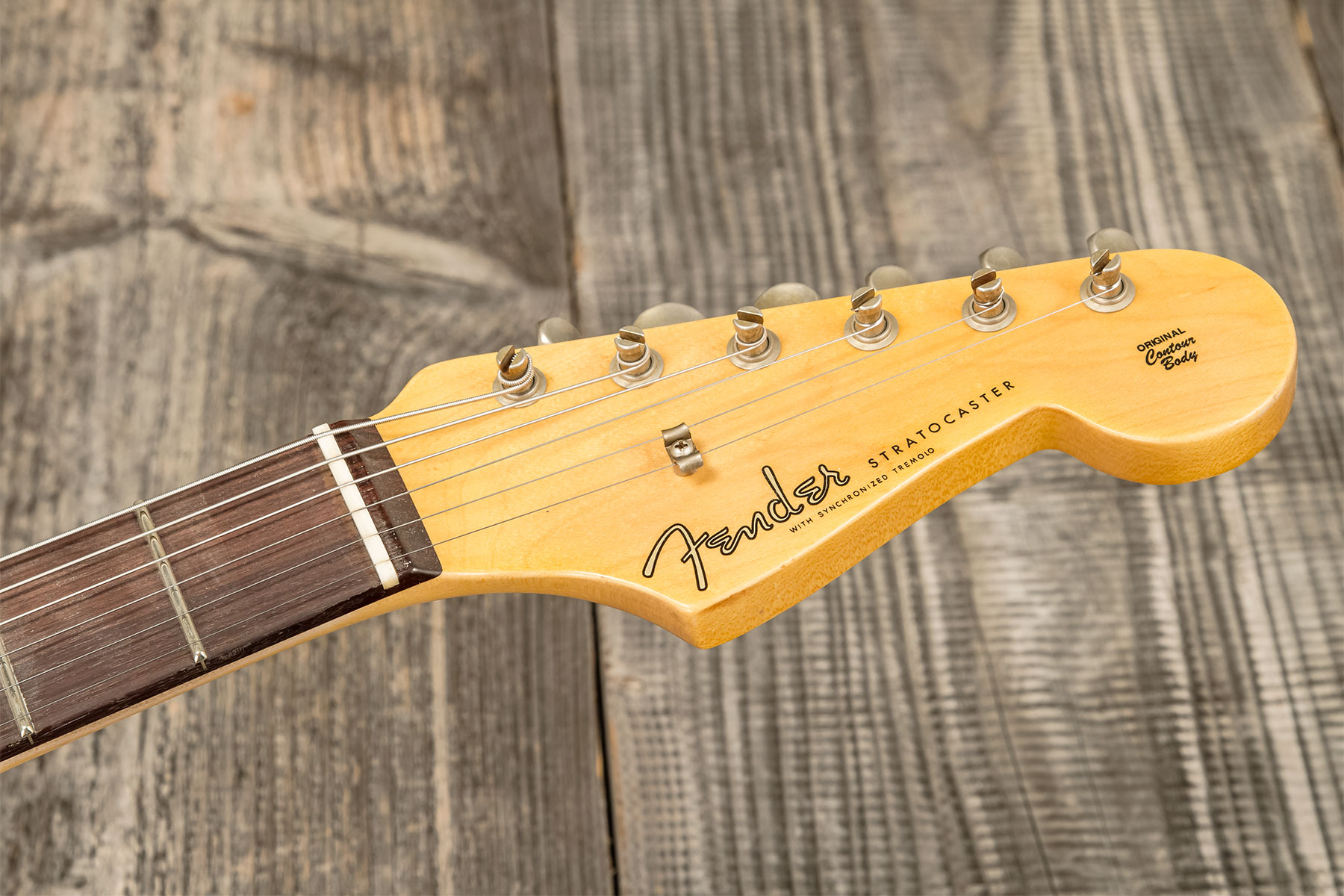 Fender Custom Shop Strat 1959 3s Trem Rw #r133800 - Relic Antique Vintage White - E-Gitarre in Str-Form - Variation 10