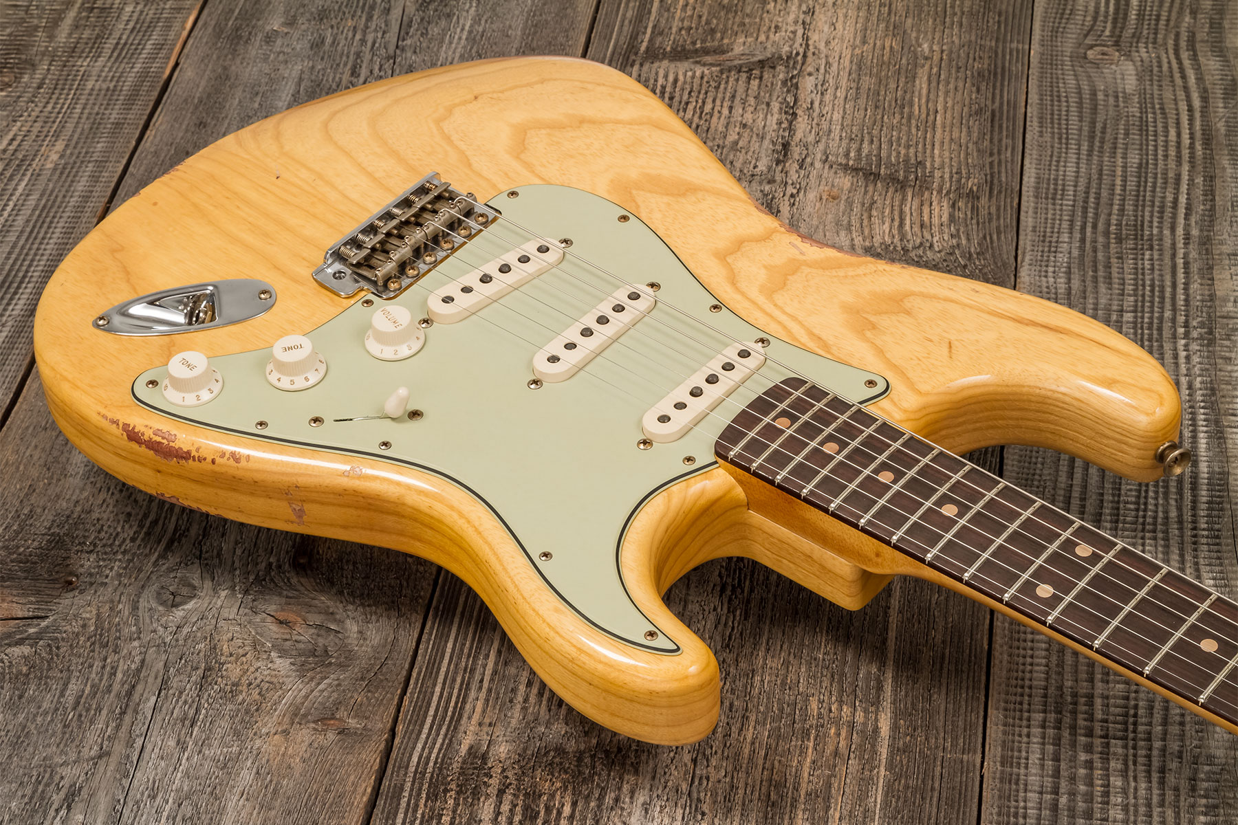 Fender Custom Shop Strat 1959 3s Trem Rw #r133843 - Relic Antique Natural - E-Gitarre in Str-Form - Variation 2