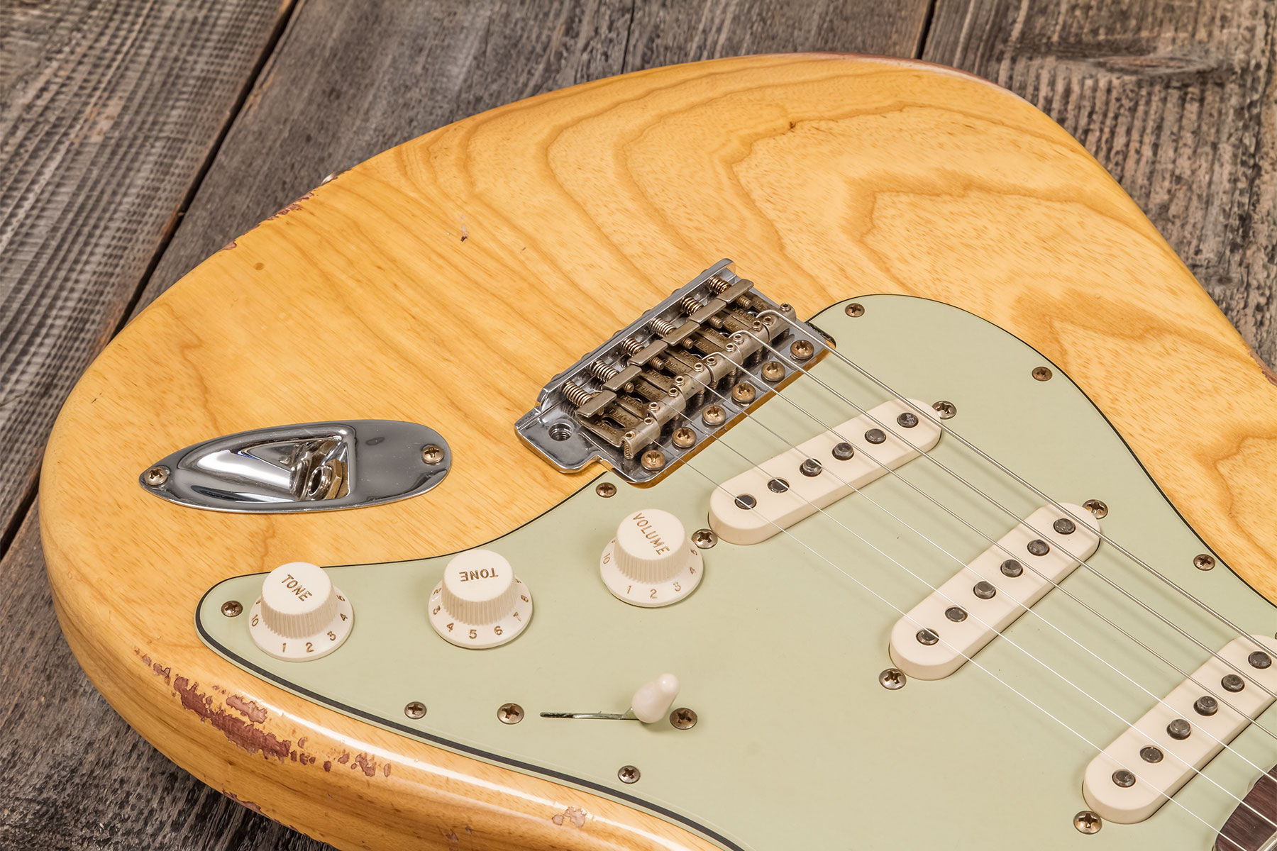 Fender Custom Shop Strat 1959 3s Trem Rw #r133843 - Relic Antique Natural - E-Gitarre in Str-Form - Variation 3