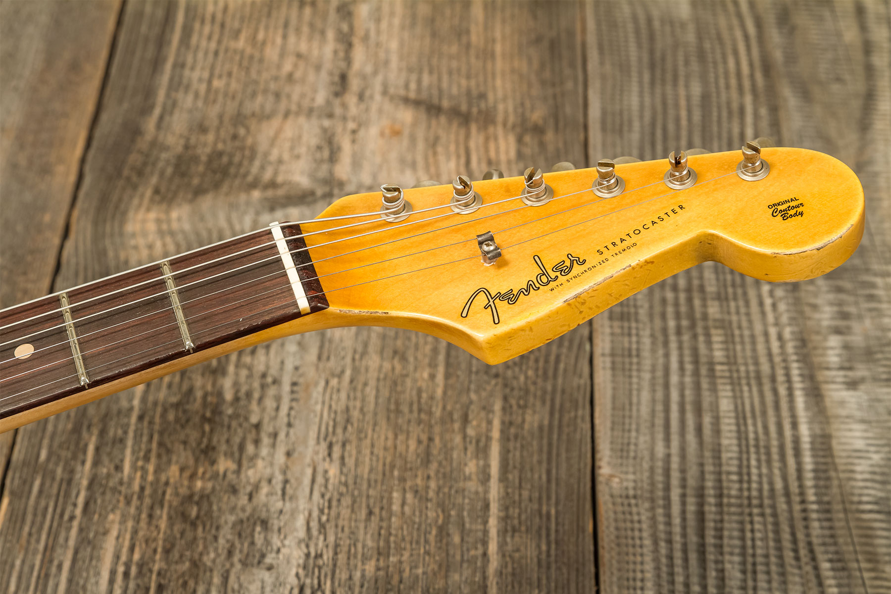 Fender Custom Shop Strat 1959 3s Trem Rw #r133843 - Relic Antique Natural - E-Gitarre in Str-Form - Variation 7