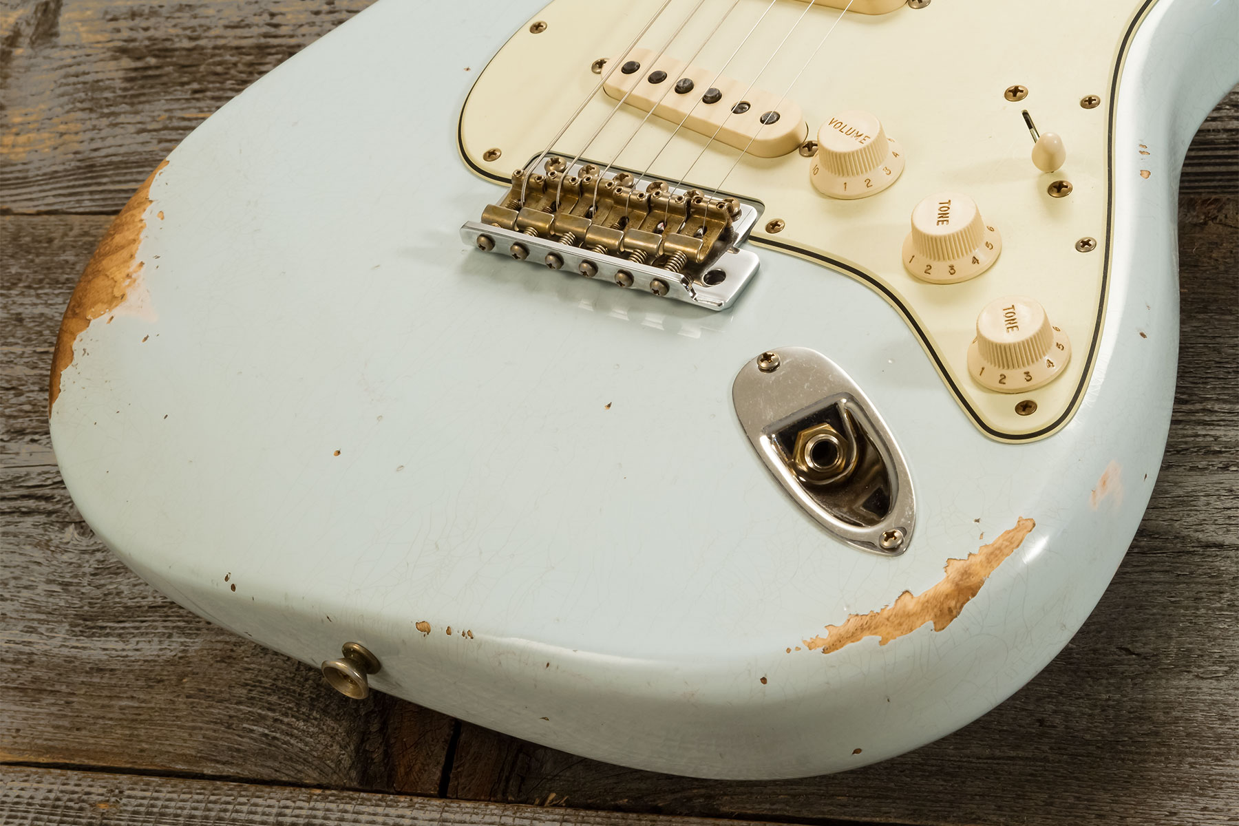 Fender Custom Shop Strat 1959 3s Trem Rw #r134302 - Relic Sonic Blue - E-Gitarre in Str-Form - Variation 3
