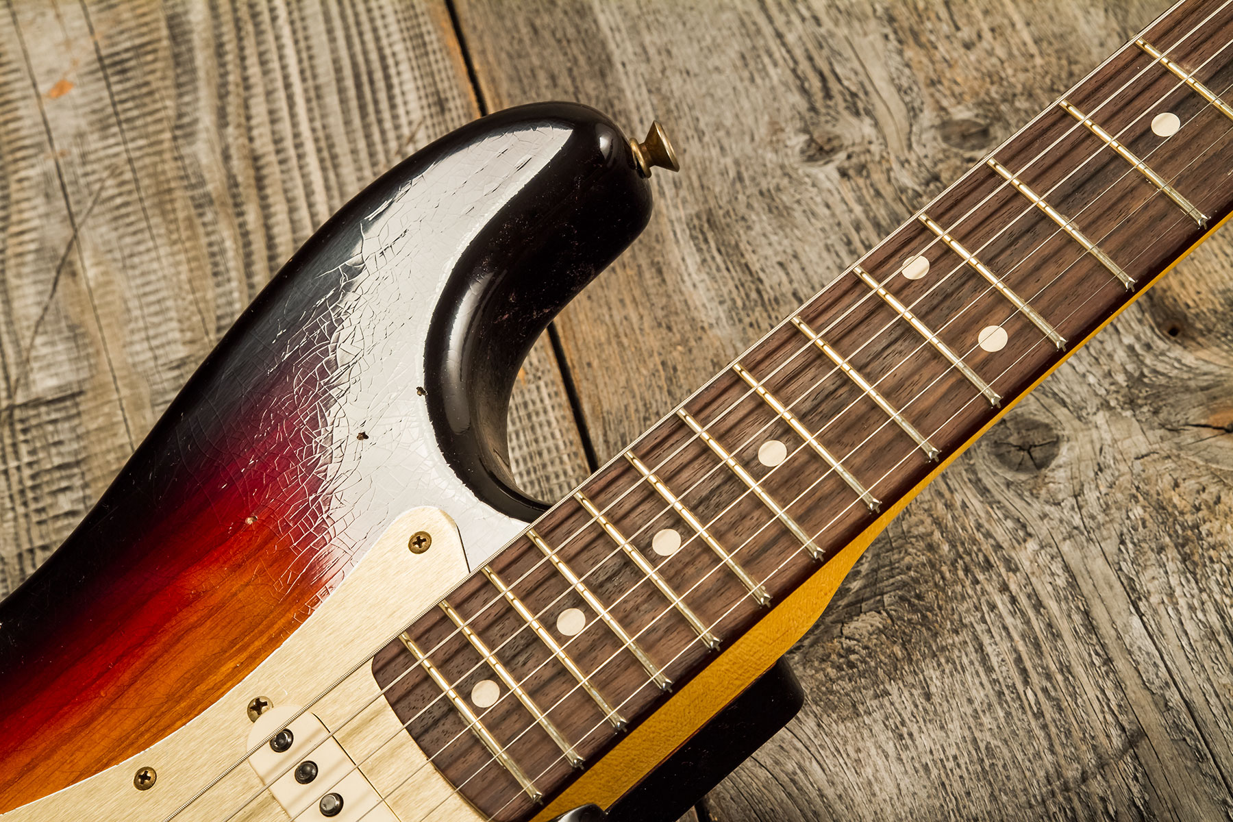 Fender Custom Shop Strat 1959 3s Trem Rw #r134762 - Relic Chocolate 3-color Sunburst - E-Gitarre in Str-Form - Variation 5