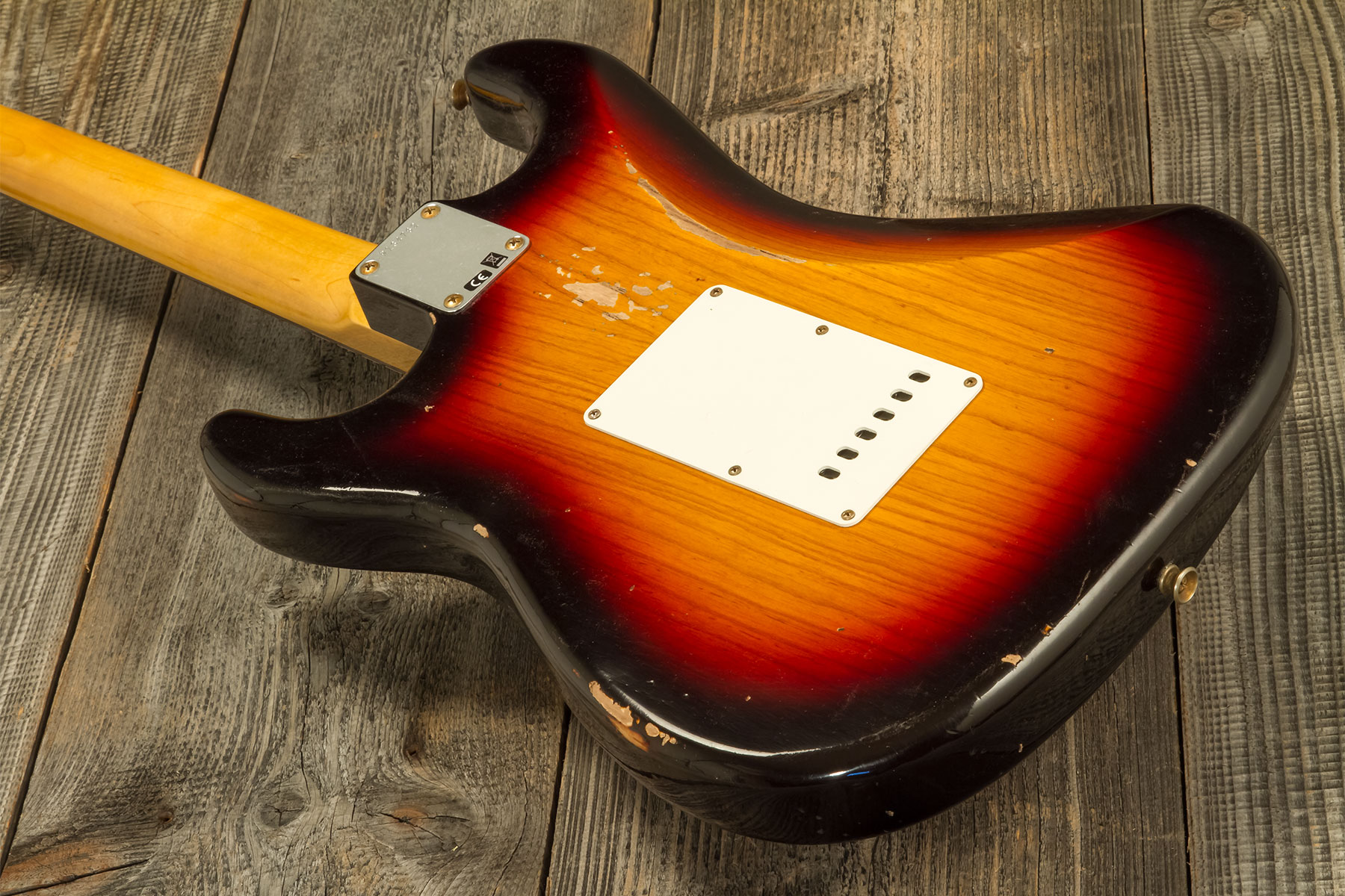 Fender Custom Shop Strat 1959 3s Trem Rw #r134762 - Relic Chocolate 3-color Sunburst - E-Gitarre in Str-Form - Variation 6