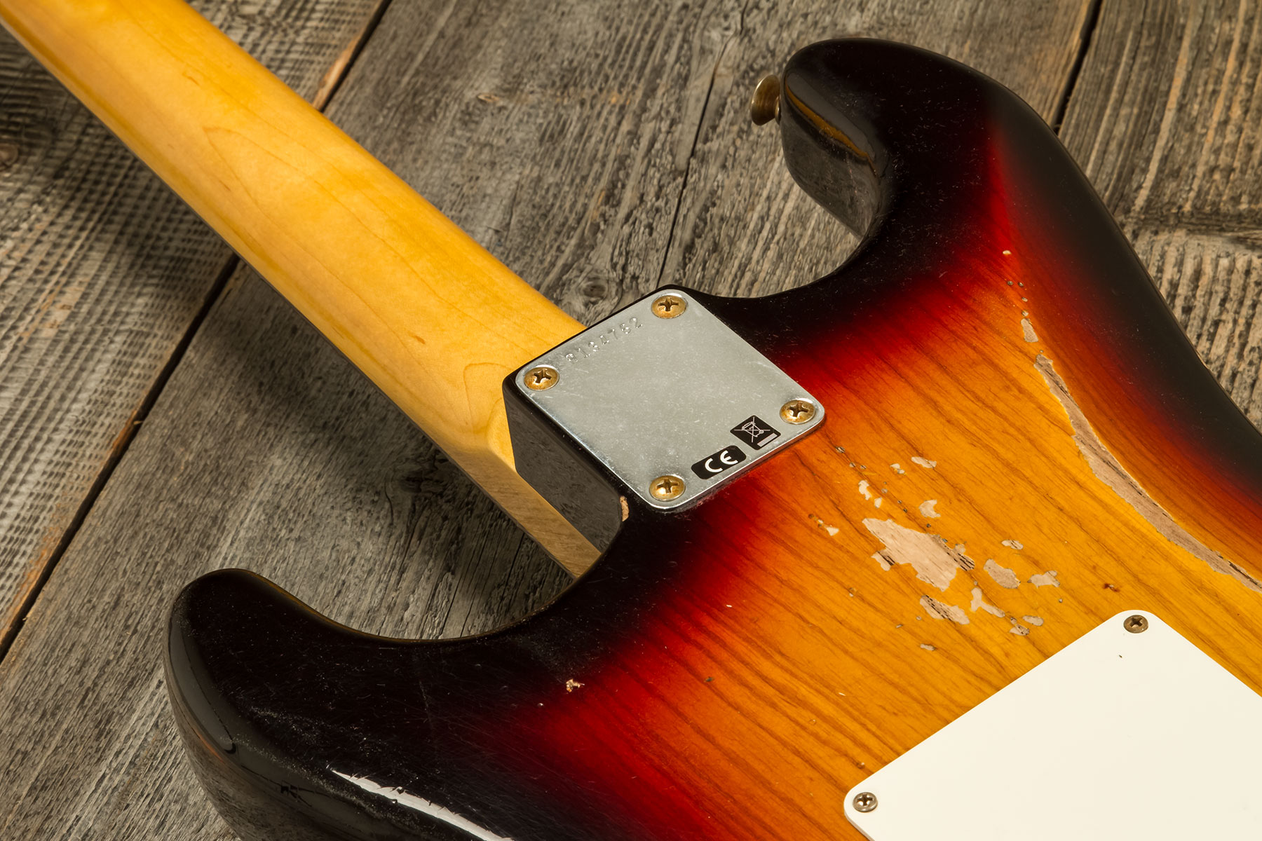 Fender Custom Shop Strat 1959 3s Trem Rw #r134762 - Relic Chocolate 3-color Sunburst - E-Gitarre in Str-Form - Variation 7