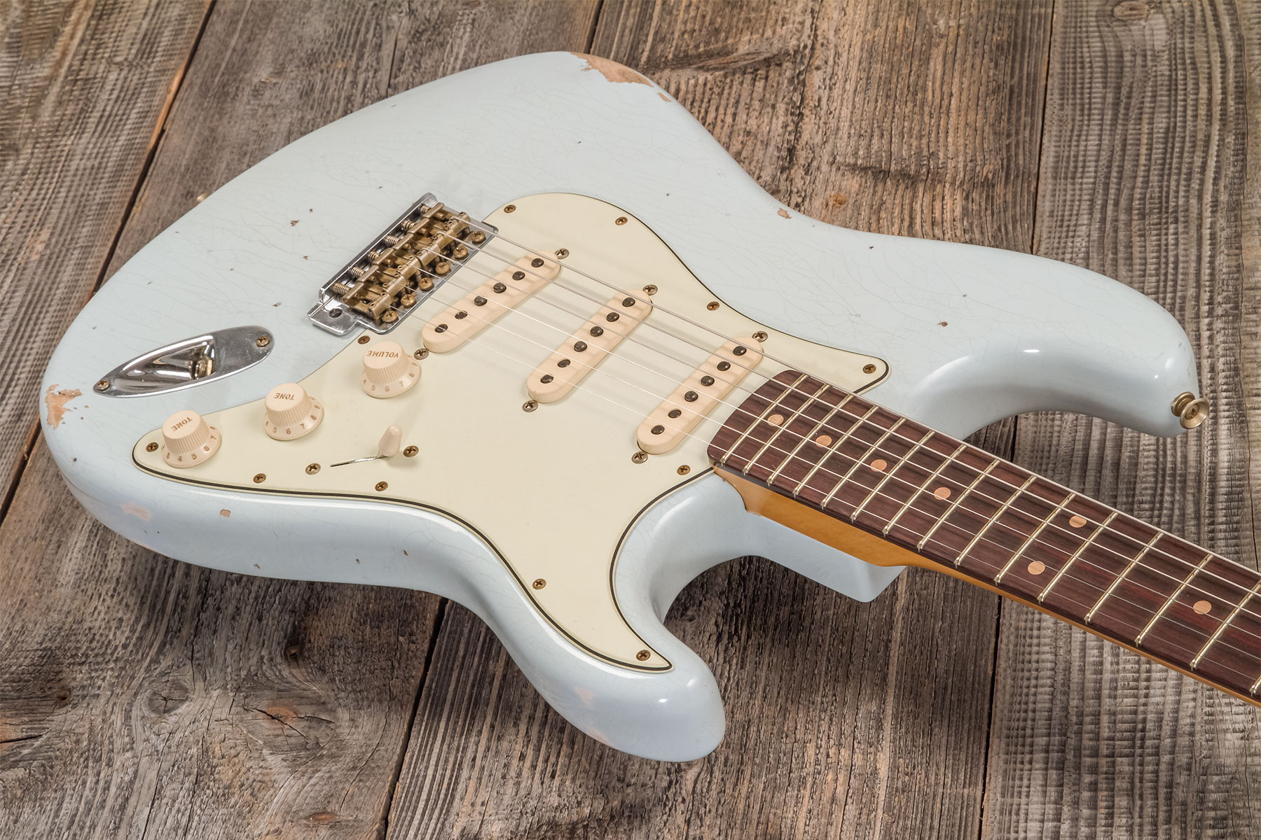 Fender Custom Shop Strat 1959 3s Trem Rw #r138342 - Relic Sonic Blue - E-Gitarre in Str-Form - Variation 2