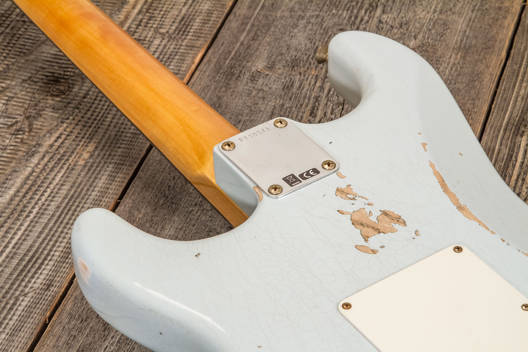 Fender Custom Shop Strat 1959 3s Trem Rw #r138342 - Relic Sonic Blue - E-Gitarre in Str-Form - Variation 5