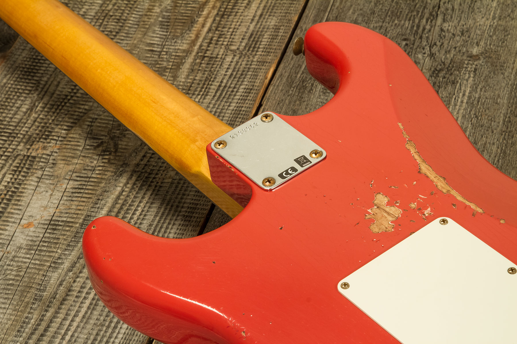 Fender Custom Shop Strat 1959 3s Trem Rw #r138362 - Relic Tahitian Coral - E-Gitarre in Str-Form - Variation 5