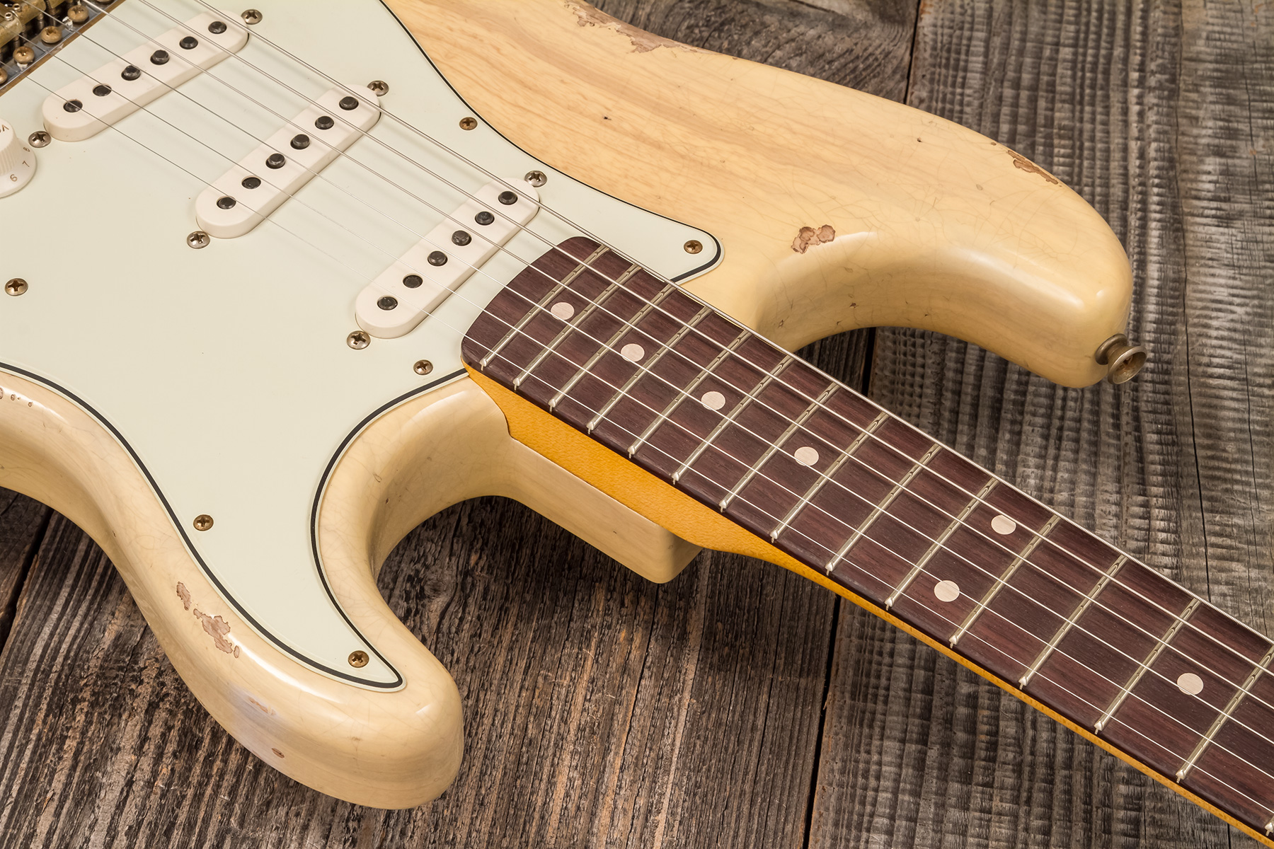 Fender Custom Shop Strat 1959 3s Trem Rw #r138376 - Relic Natural Blonde - E-Gitarre in Str-Form - Variation 4