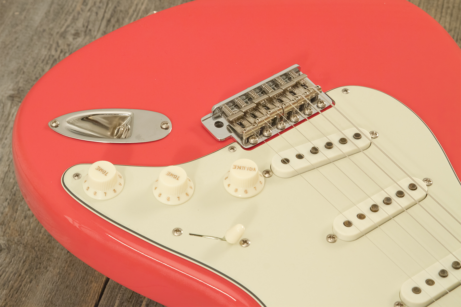Fender Custom Shop Strat 1959 3s Trem Rw #r144343 - Time Capsule Fiesta Red - E-Gitarre in Str-Form - Variation 3