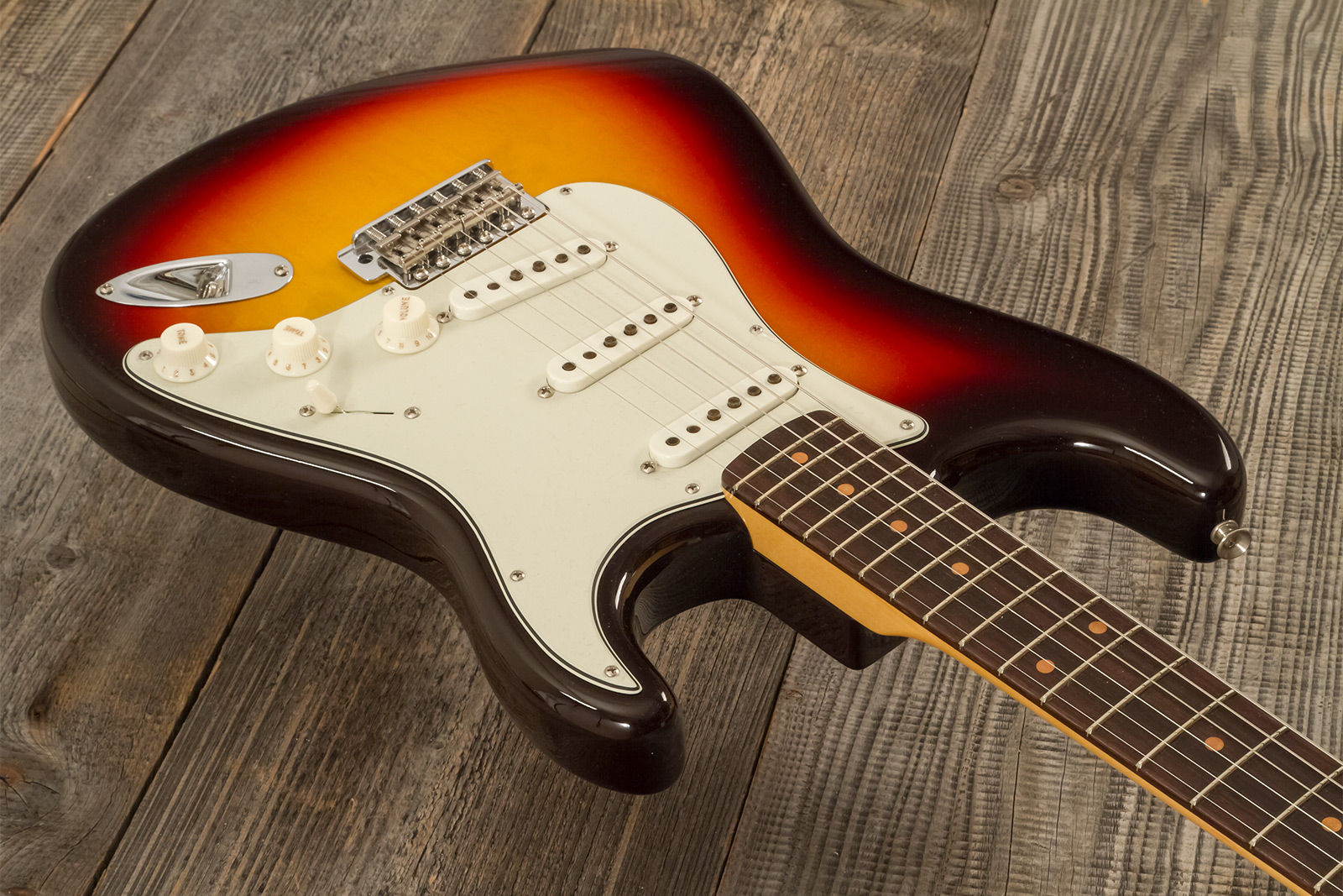 Fender Custom Shop Strat 1959 3s Trem Rw #r146037 - Time Capsule 3-color Sunburst - E-Gitarre in Str-Form - Variation 2