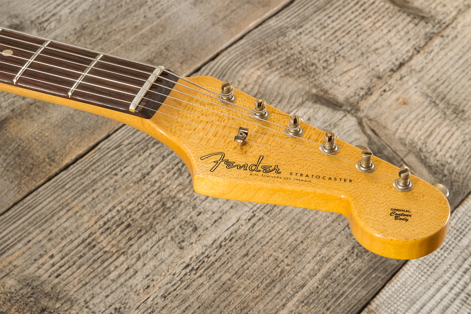 Fender Custom Shop Strat 1959 Masterbuilt D.brown 3s Trem Rw #r143697 - Journeyman Relic Vintage White - E-Gitarre in Str-Form - Variation 7