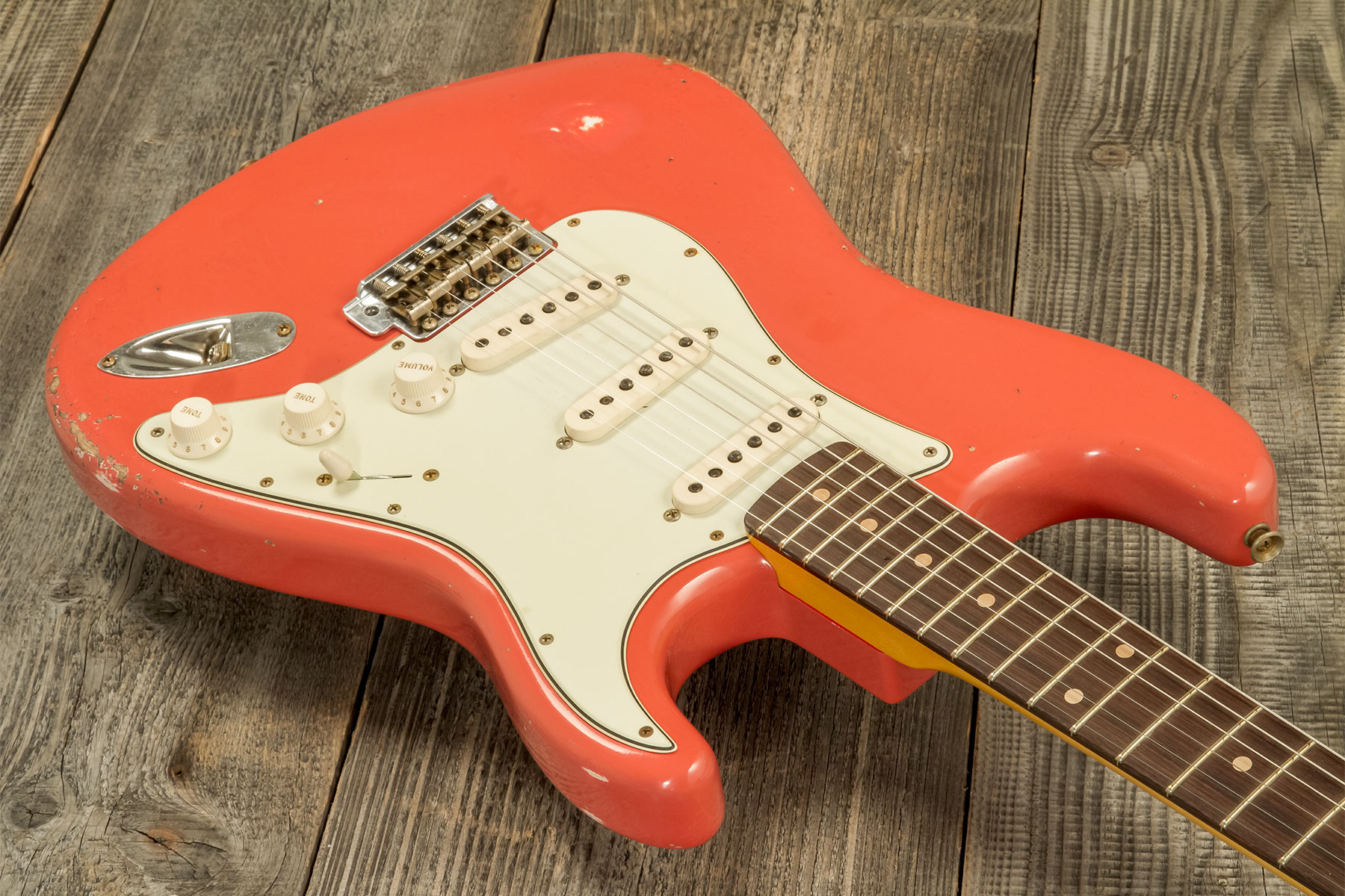 Fender Custom Shop Strat 1959 Trem Rw #r133789 - Relic Tahitian Coral - E-Gitarre in Str-Form - Variation 2