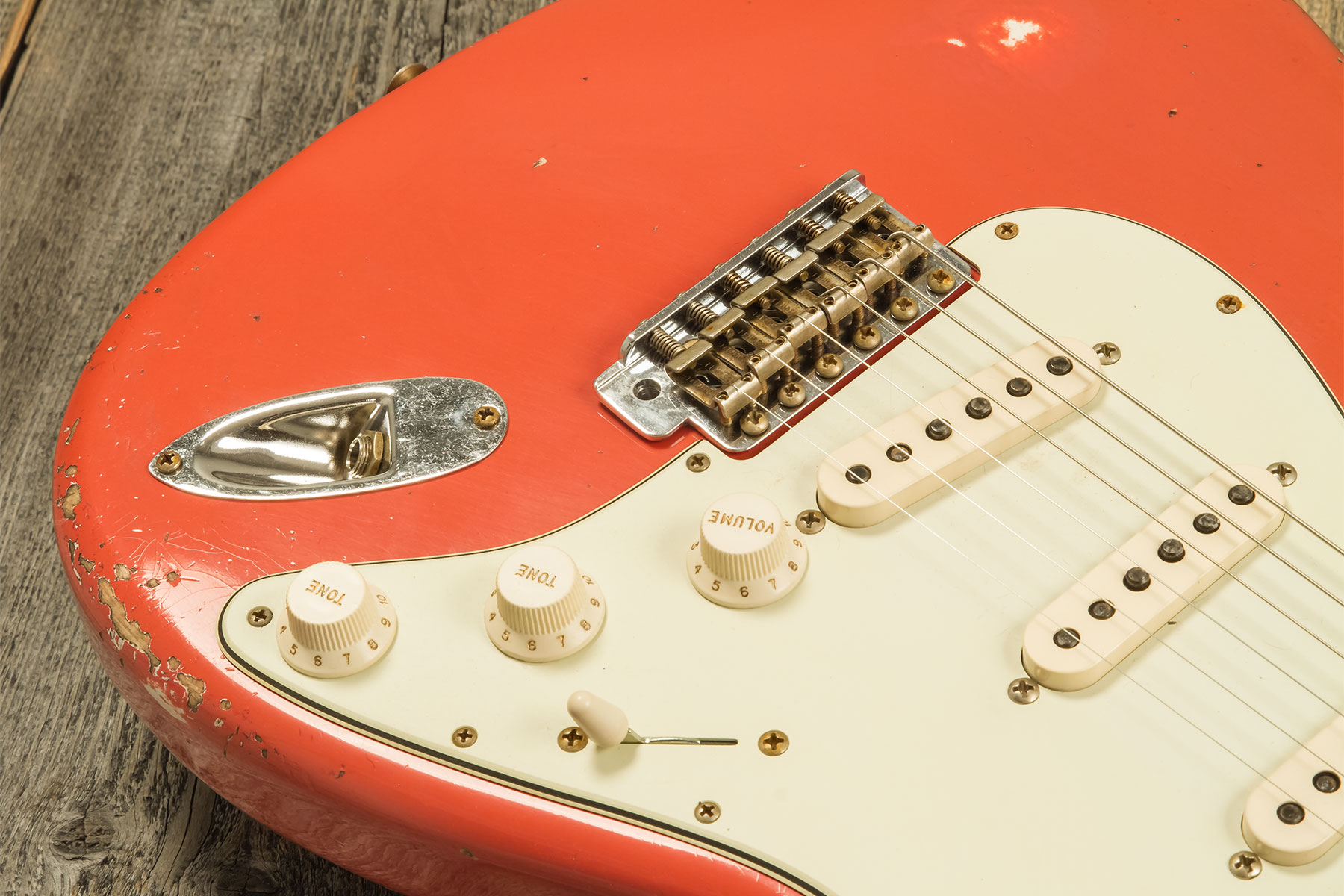 Fender Custom Shop Strat 1959 Trem Rw #r133789 - Relic Tahitian Coral - E-Gitarre in Str-Form - Variation 3