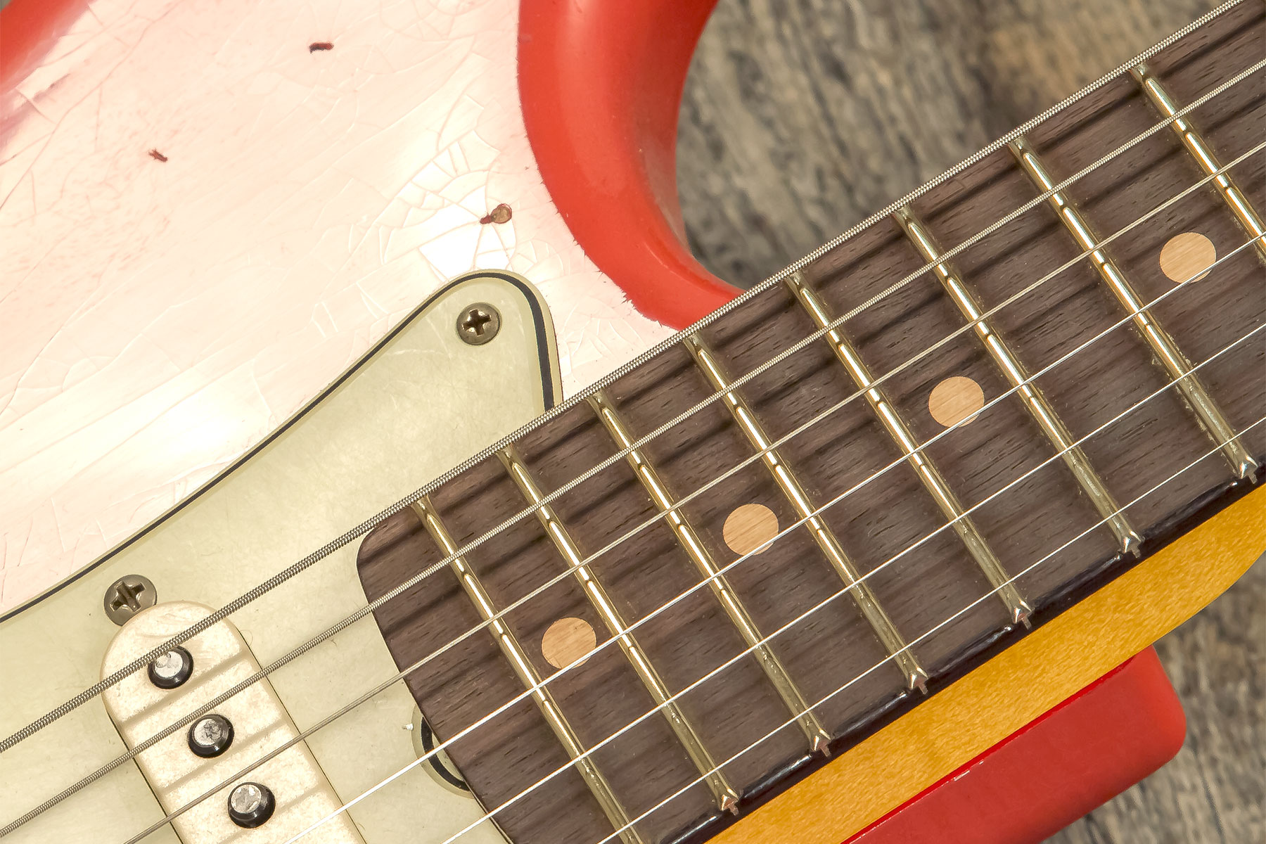 Fender Custom Shop Strat 1959 Trem Rw #r133789 - Relic Tahitian Coral - E-Gitarre in Str-Form - Variation 5