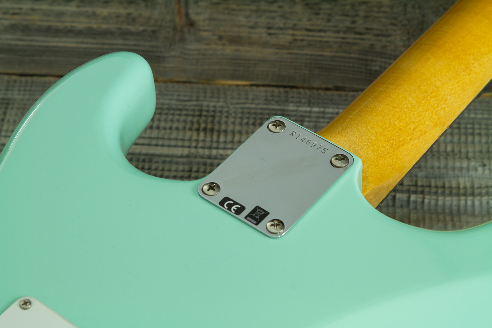 Fender Custom Shop Strat 1959 Vintage Custom 3s Trem Rw #r146975 - Time Capsule Faded Surf Green - E-Gitarre in Str-Form - Variation 9