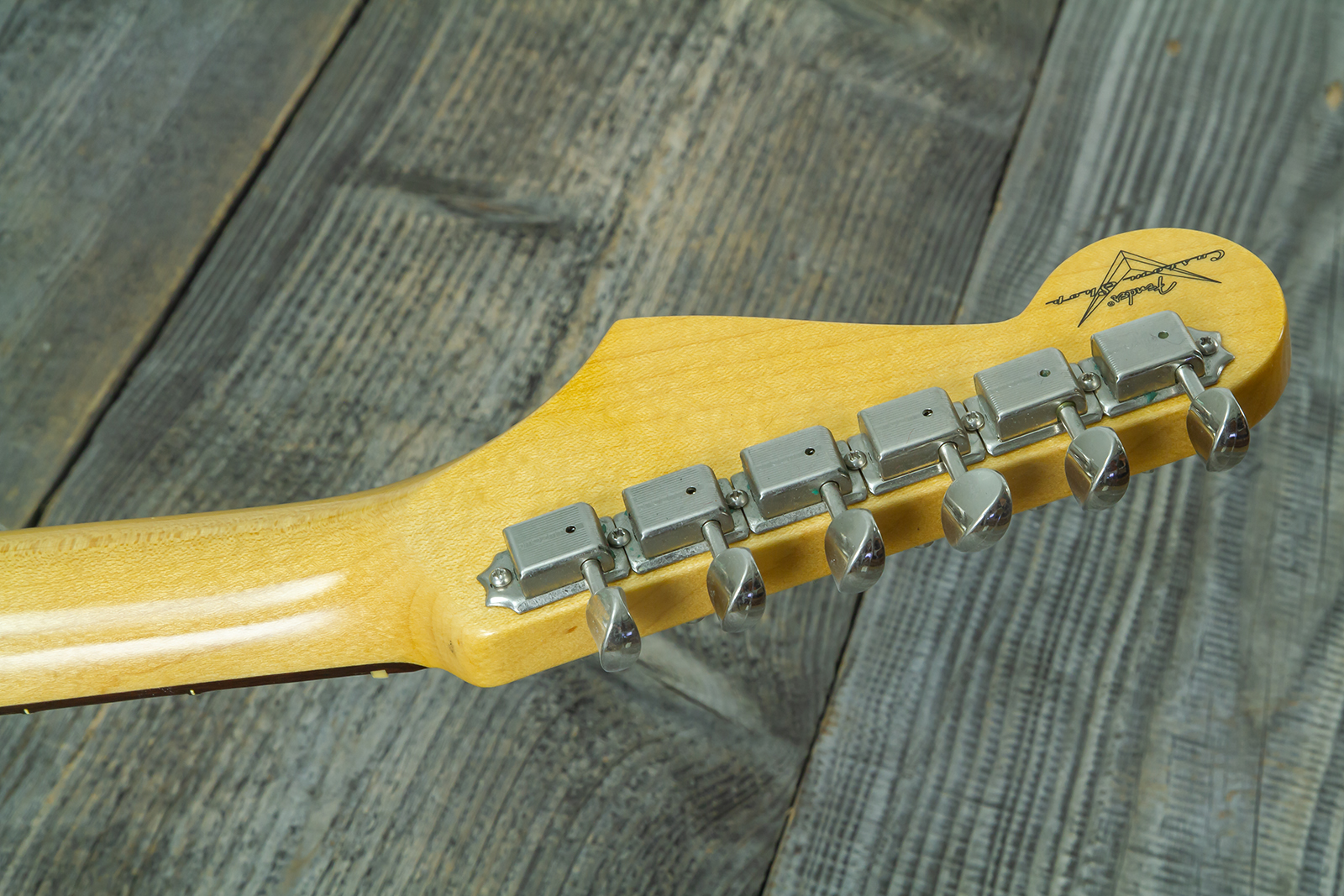 Fender Custom Shop Strat 1959 Vintage Custom 3s Trem Rw #r146975 - Time Capsule Faded Surf Green - E-Gitarre in Str-Form - Variation 11
