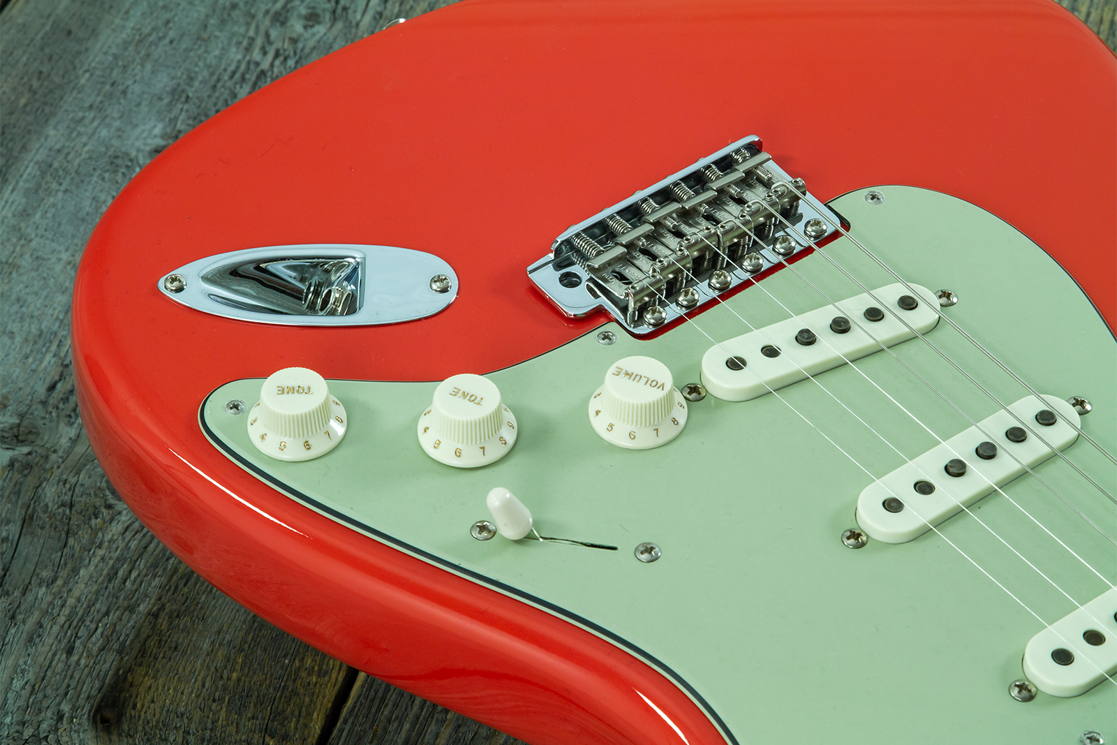 Fender Custom Shop Strat 1959 Vintage Custom 3s Trem Rw #r147785 - Time Capsule Fiesta Red - E-Gitarre in Str-Form - Variation 13