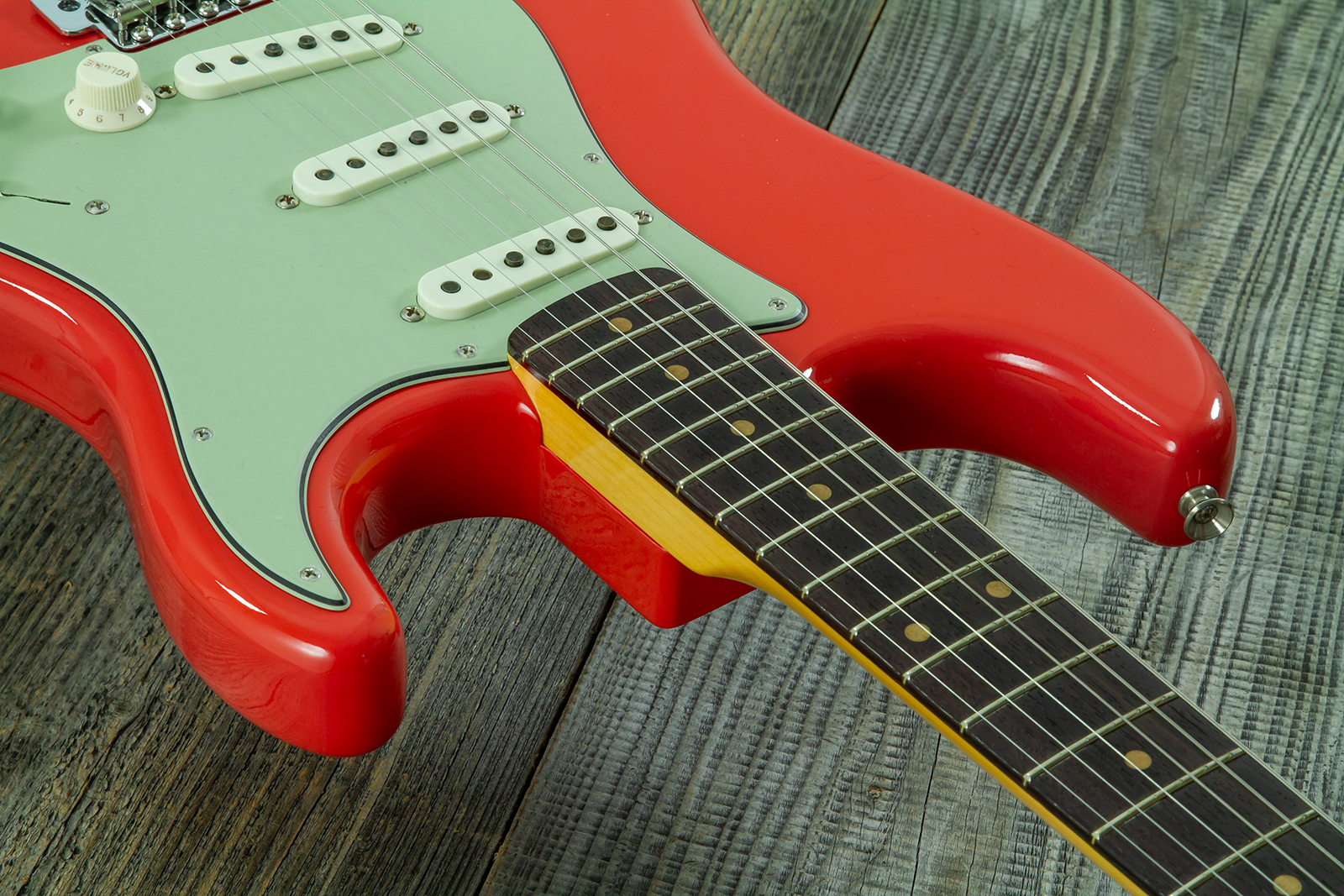 Fender Custom Shop Strat 1959 Vintage Custom 3s Trem Rw #r147785 - Time Capsule Fiesta Red - E-Gitarre in Str-Form - Variation 14