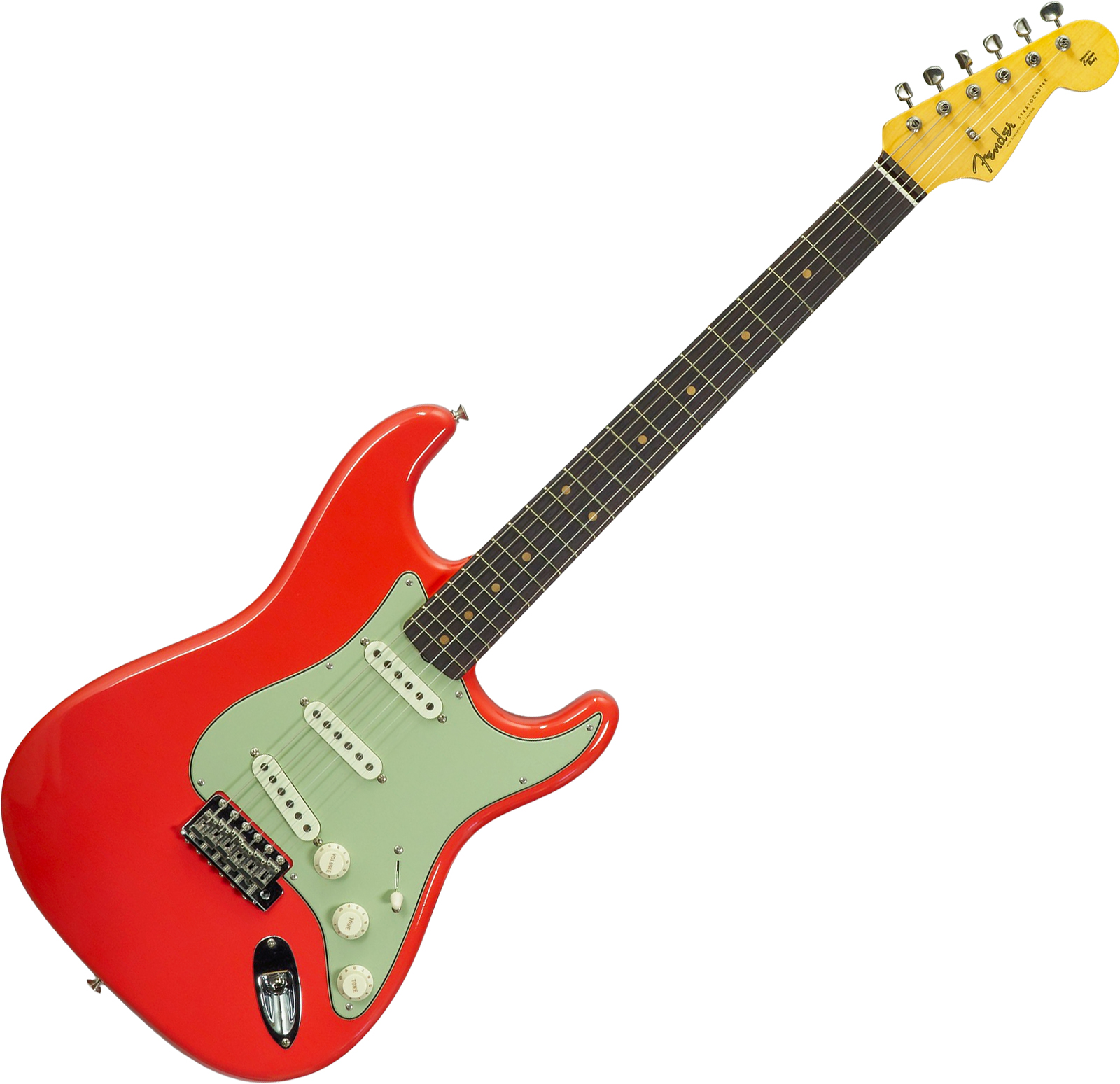Fender Custom Shop Strat 1959 Vintage Custom 3s Trem Rw #r147785 - Time Capsule Fiesta Red - E-Gitarre in Str-Form - Variation 1