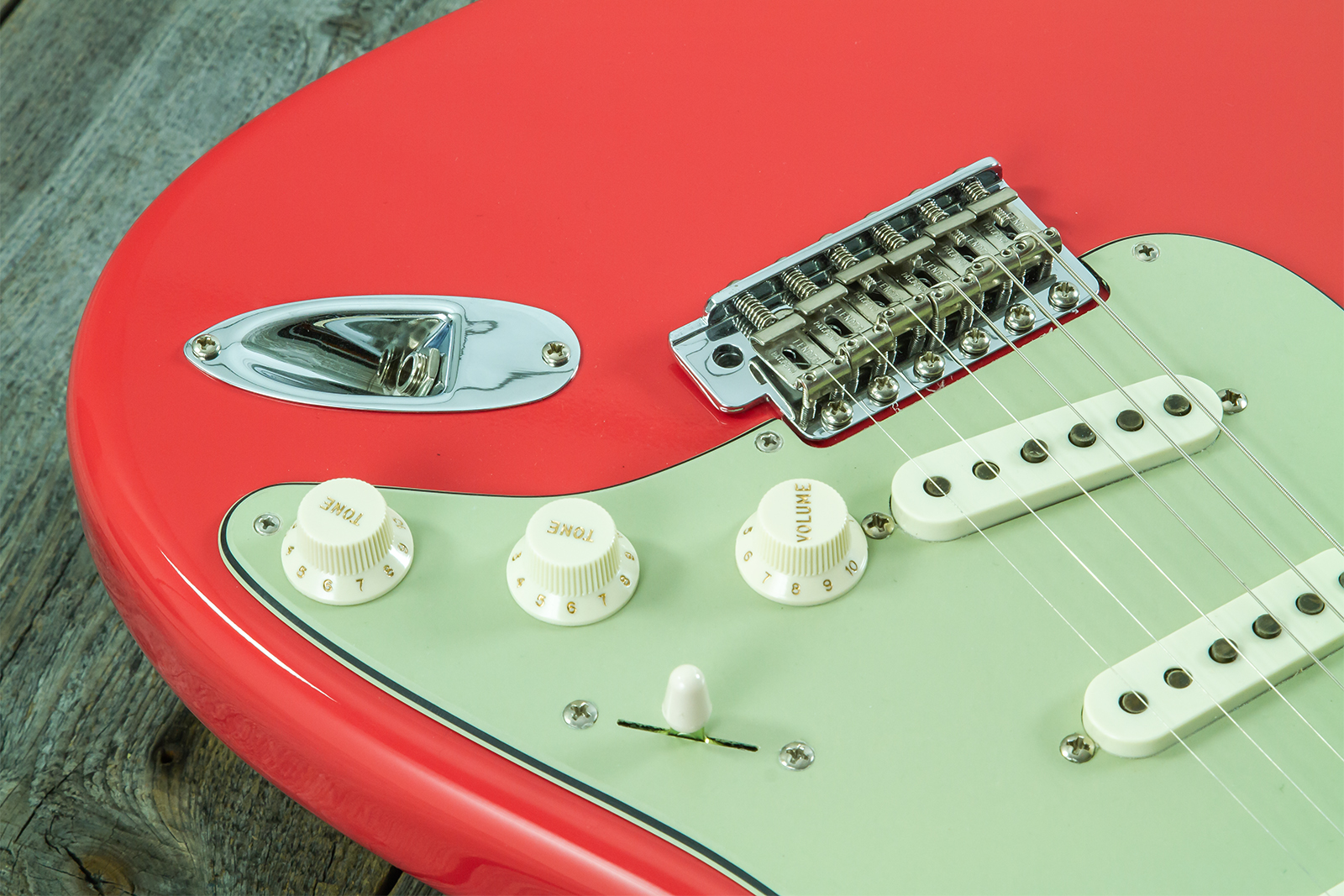 Fender Custom Shop Strat 1959 Vintage Custom 3s Trem Rw #r148219 - Time Capsule Fiesta Red - E-Gitarre in Str-Form - Variation 7