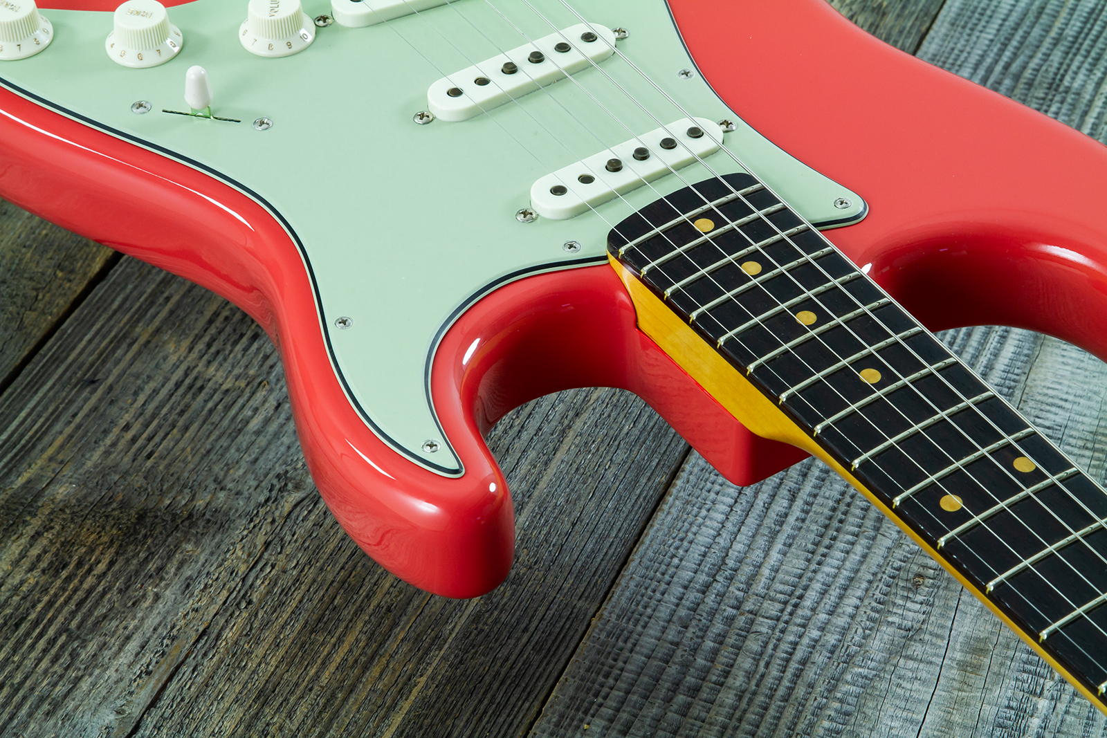 Fender Custom Shop Strat 1959 Vintage Custom 3s Trem Rw #r148219 - Time Capsule Fiesta Red - E-Gitarre in Str-Form - Variation 8