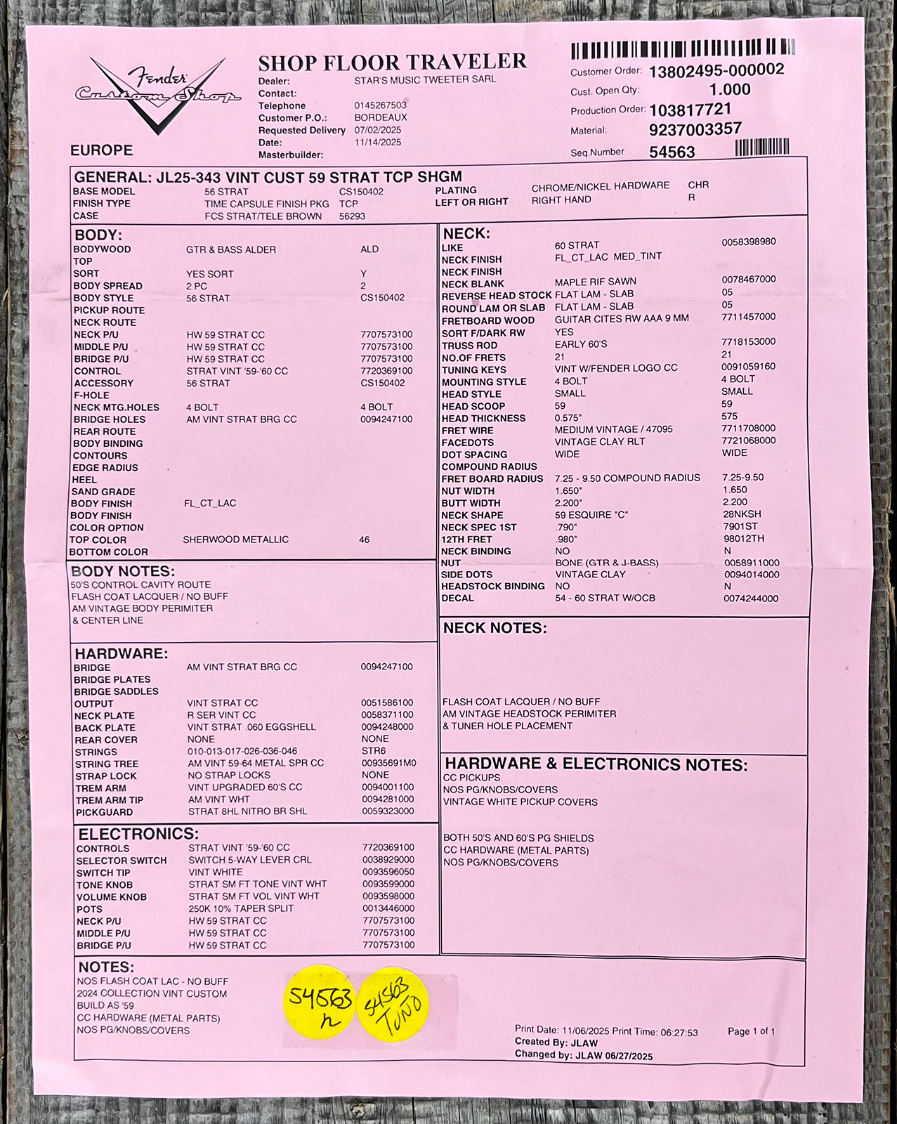 Fender Custom Shop Strat 1959 Vintage Custom 3s Trem Rw #r148541 - Time Capsule Sherwood Green Metallic - E-Gitarre in Str-Form - Variation 12