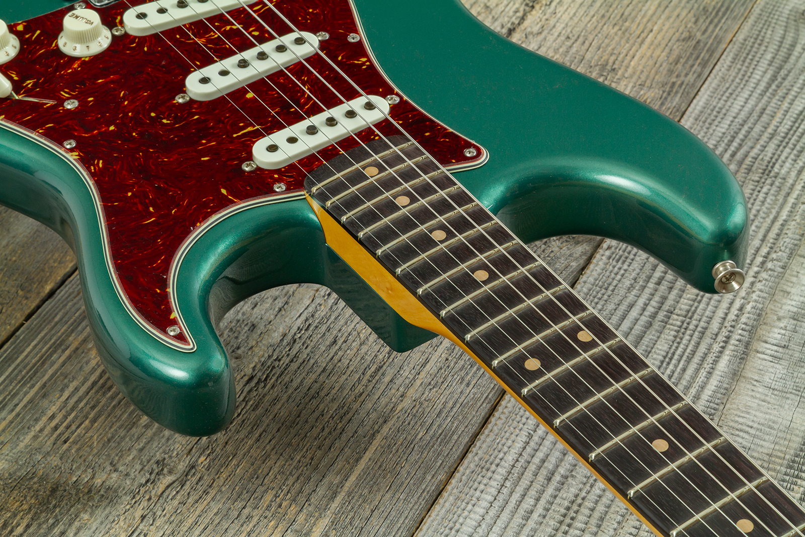 Fender Custom Shop Strat 1959 Vintage Custom 3s Trem Rw #r148541 - Time Capsule Sherwood Green Metallic - E-Gitarre in Str-Form - Variation 5