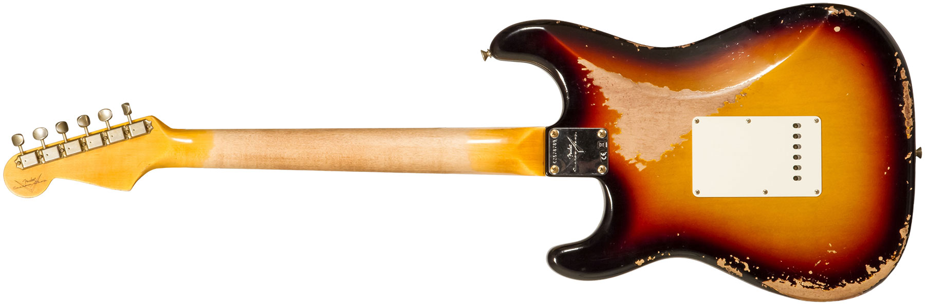 Fender Custom Shop Strat 1960 3s Trem Rw #cz578789 - Heavy Relic 3-color Sunburst - E-Gitarre in Str-Form - Variation 1