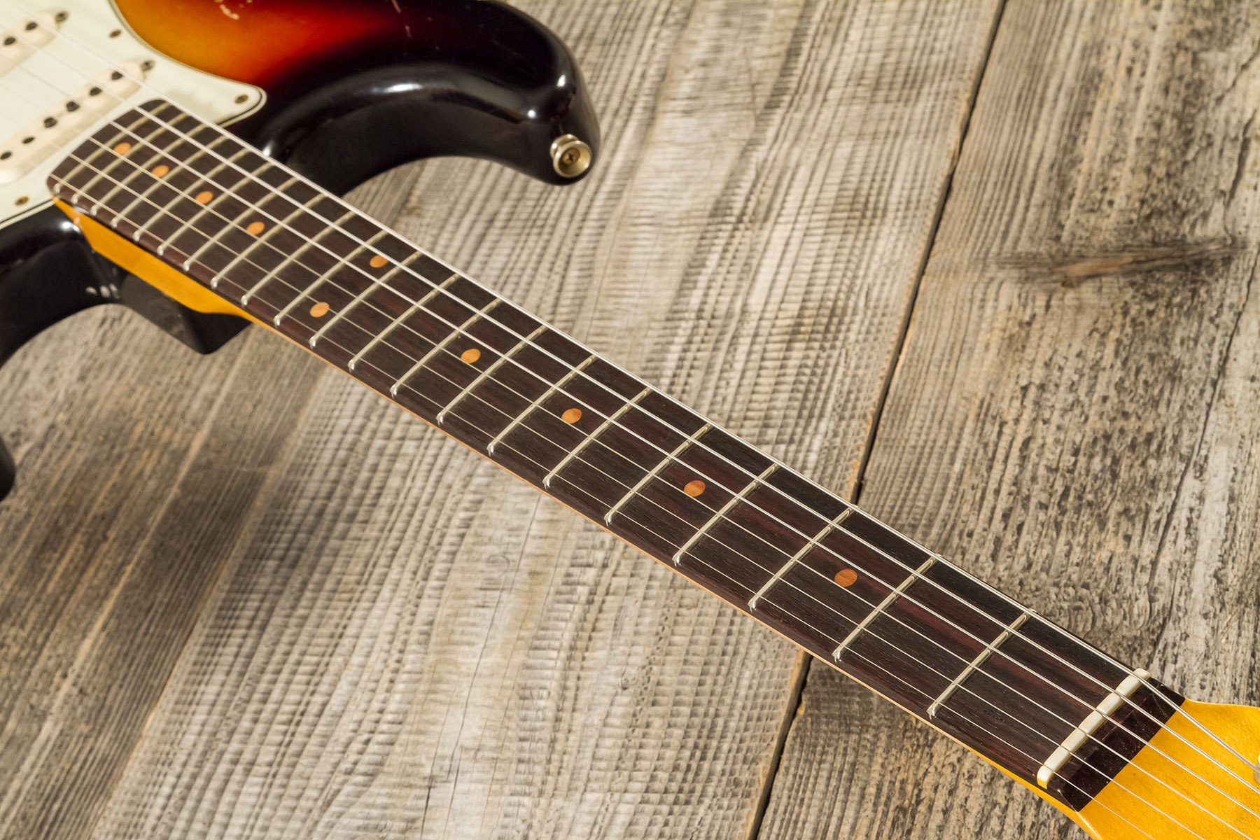 Fender Custom Shop Strat 1960 3s Trem Rw #cz578789 - Heavy Relic 3-color Sunburst - E-Gitarre in Str-Form - Variation 6