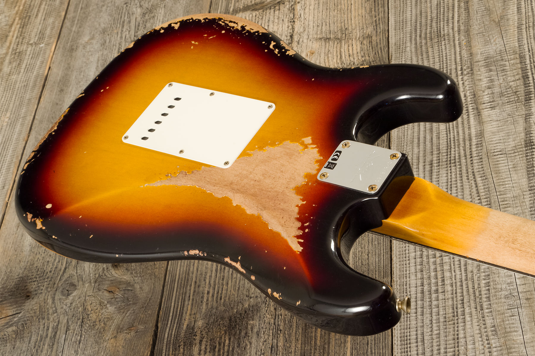 Fender Custom Shop Strat 1960 3s Trem Rw #cz578789 - Heavy Relic 3-color Sunburst - E-Gitarre in Str-Form - Variation 7