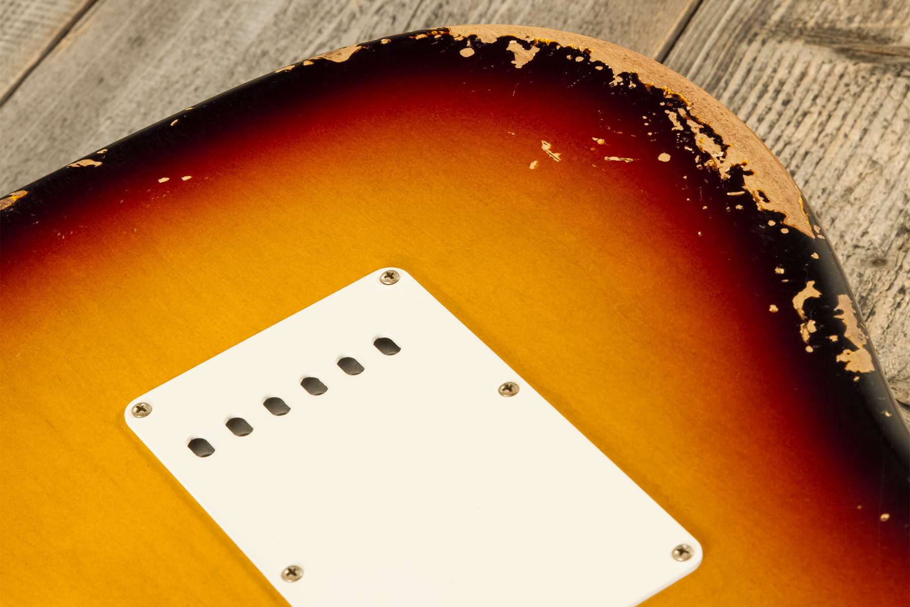 Fender Custom Shop Strat 1960 3s Trem Rw #cz578789 - Heavy Relic 3-color Sunburst - E-Gitarre in Str-Form - Variation 8