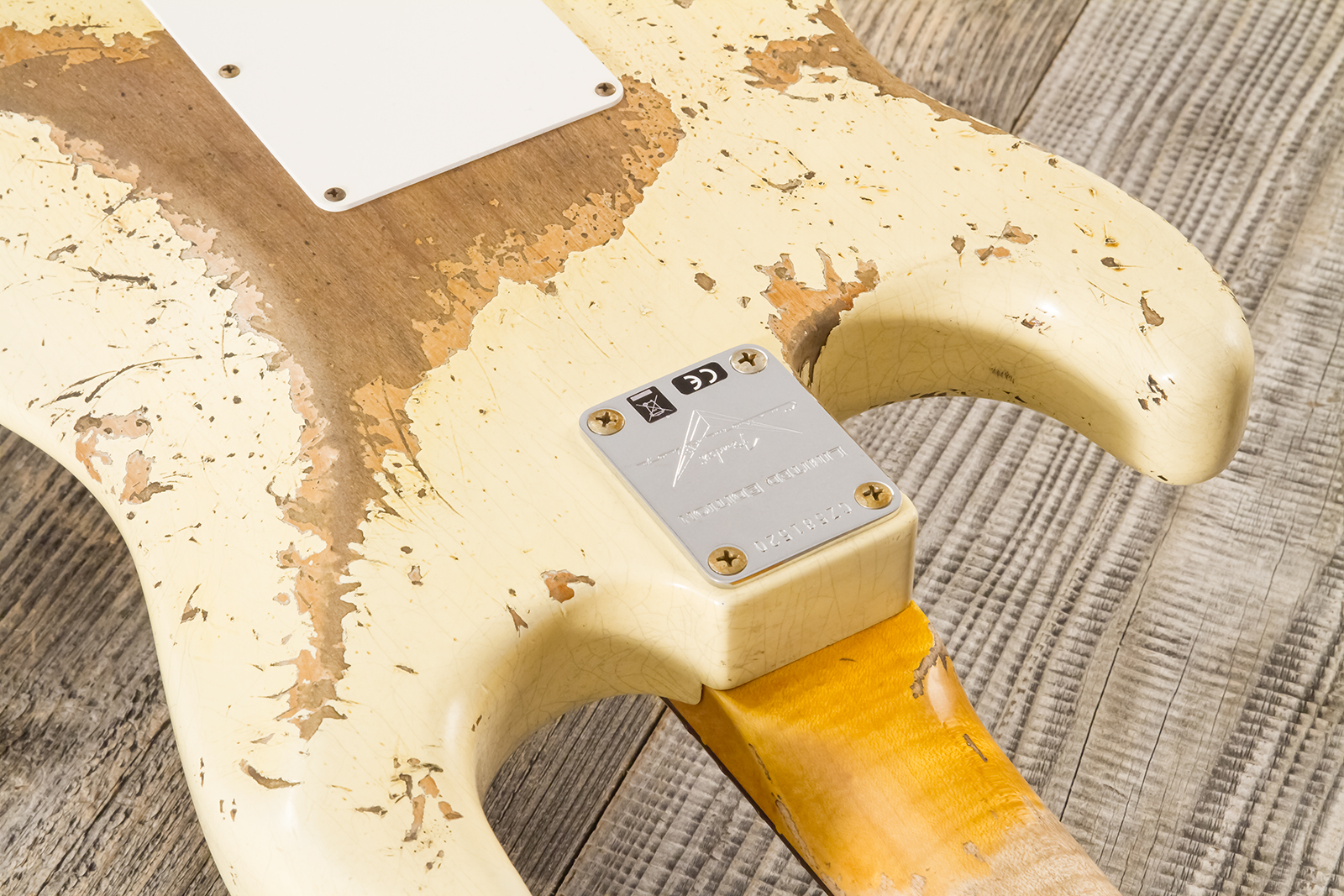 Fender Custom Shop Strat 1960 Dual Mag Ii Rw #cz563967 - Super Heavy Relic Vintage White - E-Gitarre in Str-Form - Variation 10