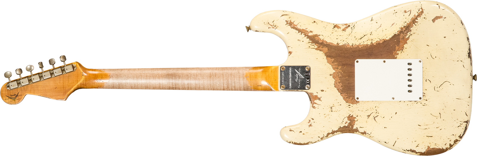 Fender Custom Shop Strat 1960 Dual Mag Ii Rw #cz563967 - Super Heavy Relic Vintage White - E-Gitarre in Str-Form - Variation 1