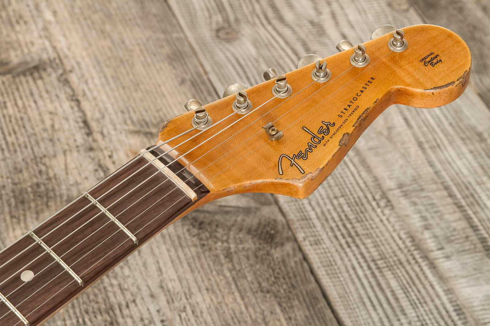Fender Custom Shop Strat 1960 Dual Mag Ii Rw #cz563967 - Super Heavy Relic Vintage White - E-Gitarre in Str-Form - Variation 7