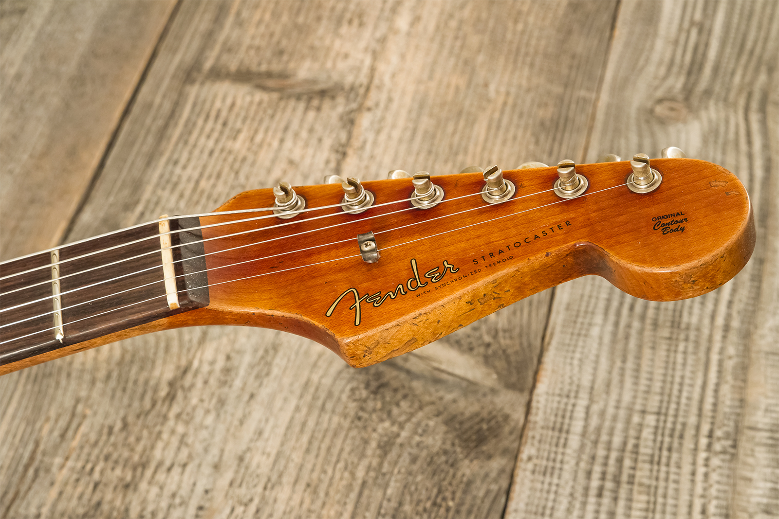 Fender Custom Shop Strat 1960 Roasted 3s Trem Rw #cz581166 - Super Heavy Relic Black O. 2-color Sunburst - E-Gitarre in Str-Form - Variation 11