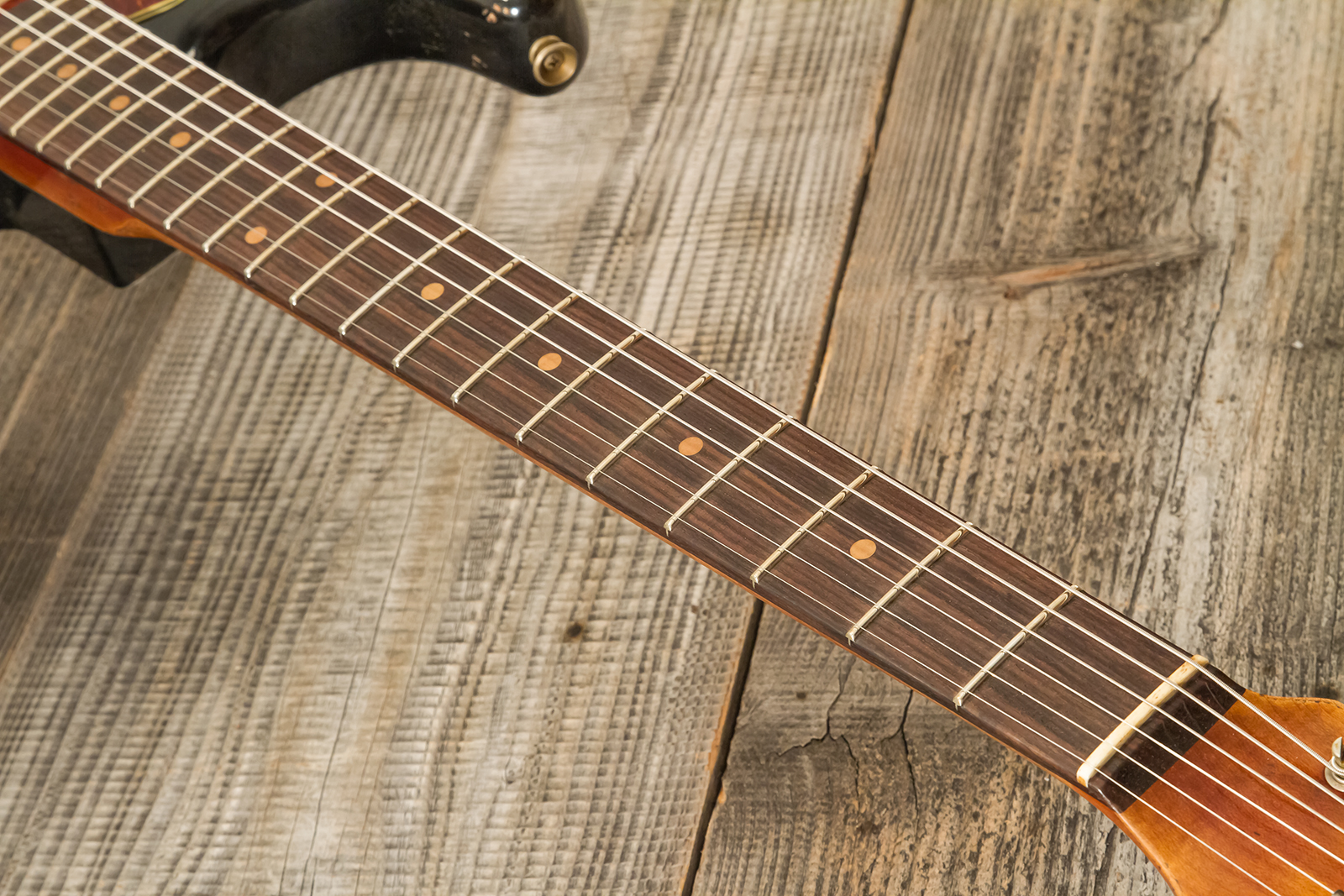 Fender Custom Shop Strat 1960 Roasted 3s Trem Rw #cz581166 - Super Heavy Relic Black O. 2-color Sunburst - E-Gitarre in Str-Form - Variation 6