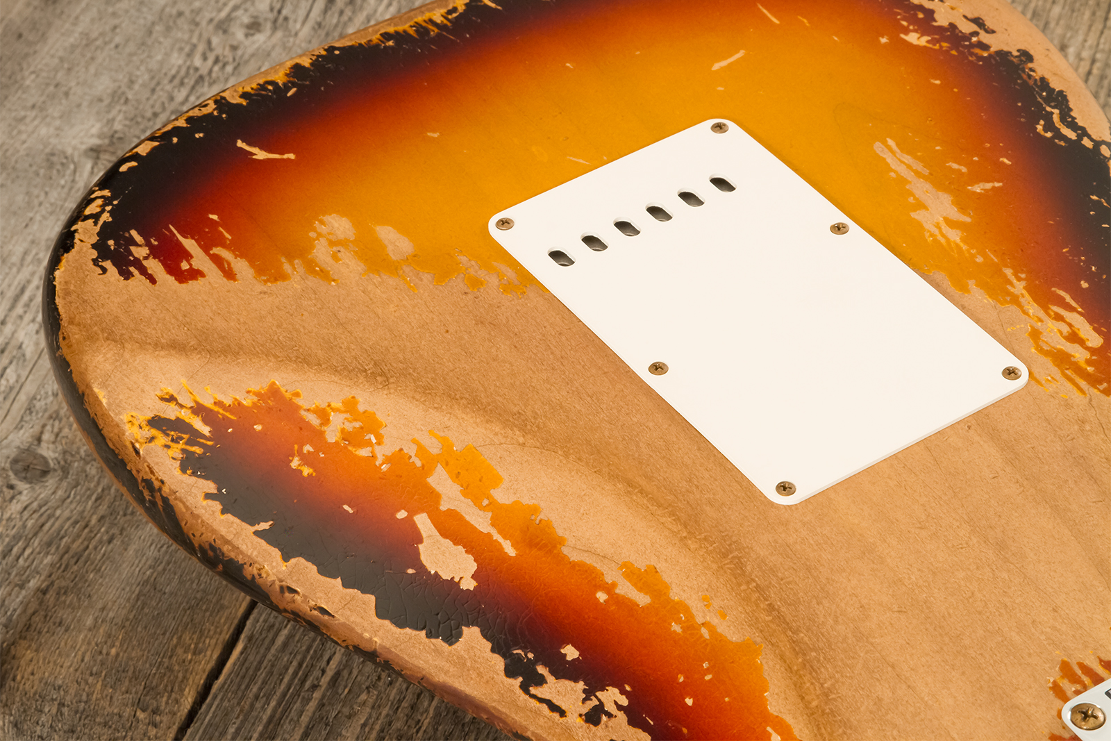 Fender Custom Shop Strat 1960 Roasted 3s Trem Rw #cz583123 - Super Heavy Relic 3-color Sunburst - E-Gitarre in Str-Form - Variation 9
