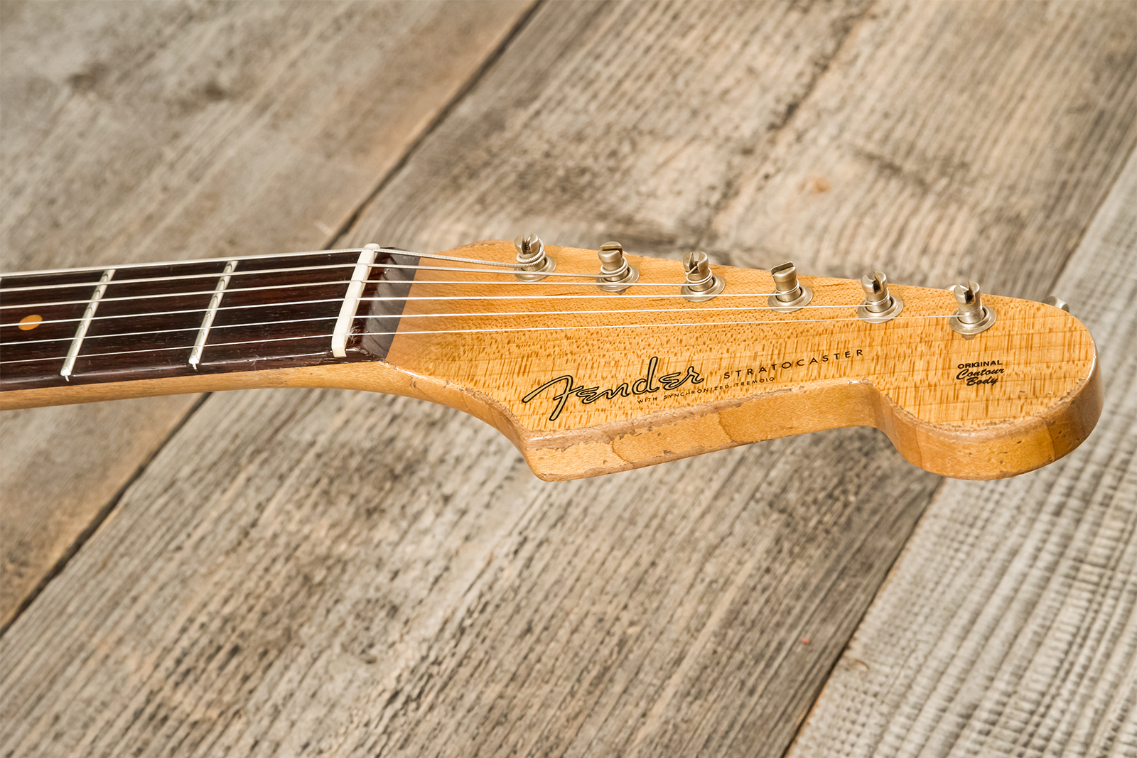Fender Custom Shop Strat 1960 Roasted 3s Trem Rw #cz583123 - Super Heavy Relic 3-color Sunburst - E-Gitarre in Str-Form - Variation 6